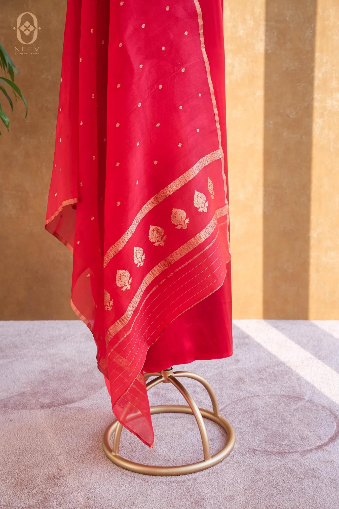 Fire Fly Scarlet Red Satin Suit Set