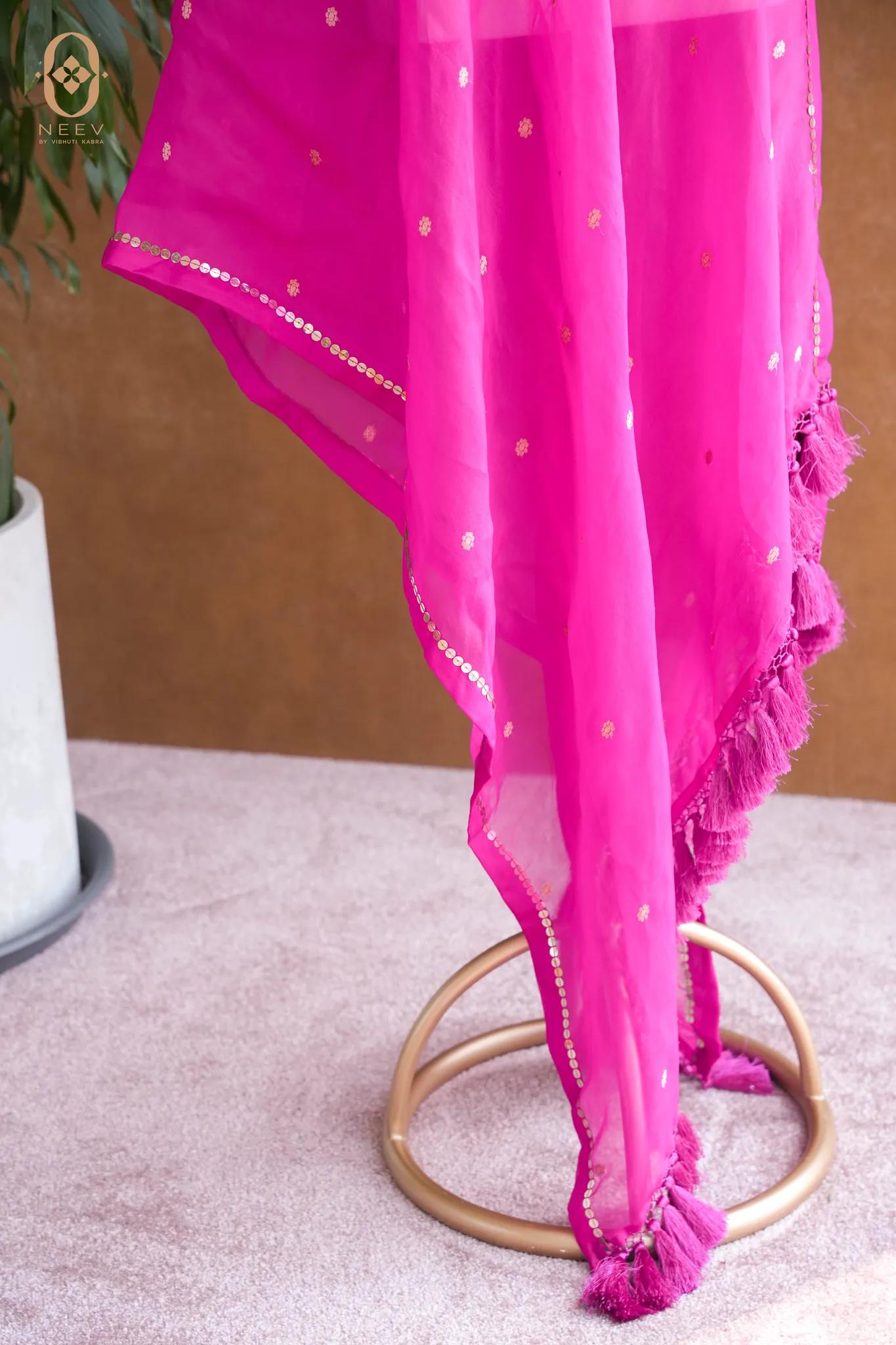 Kora Silk Handwork Dupatta