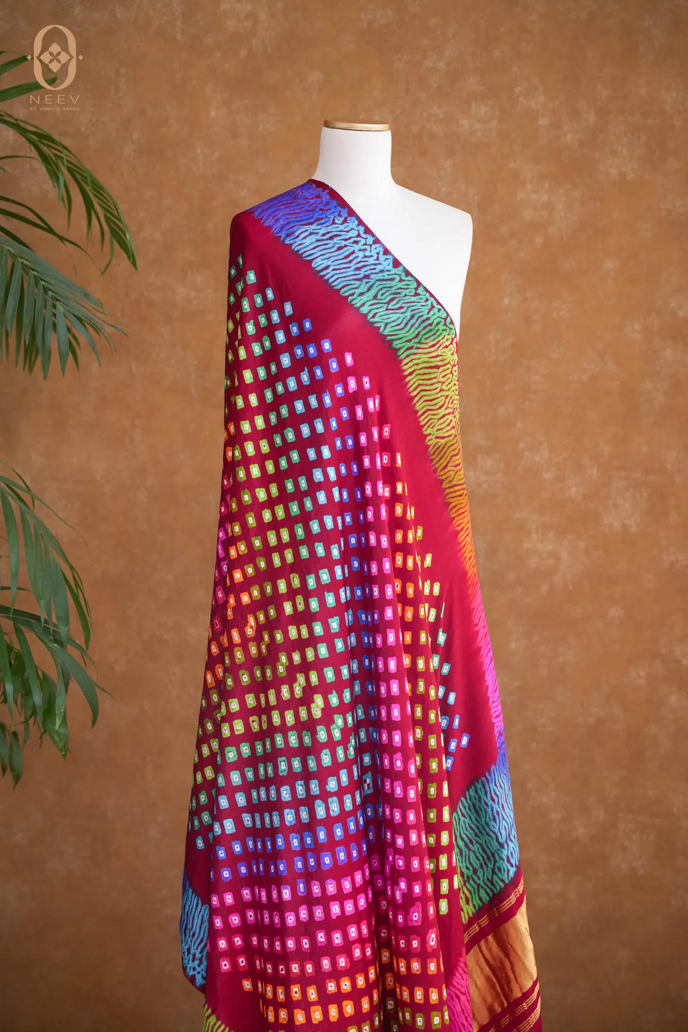 Gaji Silk Shibori Dupatta