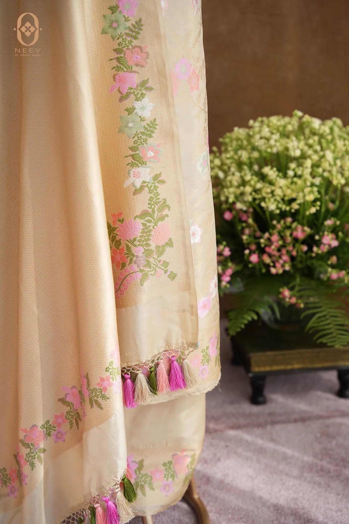 Premium Katan Silk Jaal Suit Set