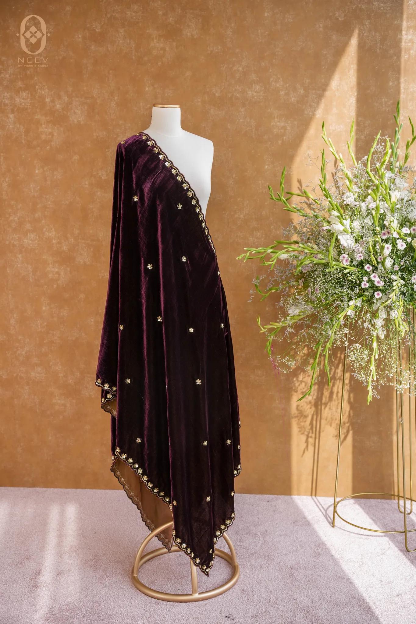 Velvet Handwork Dupatta