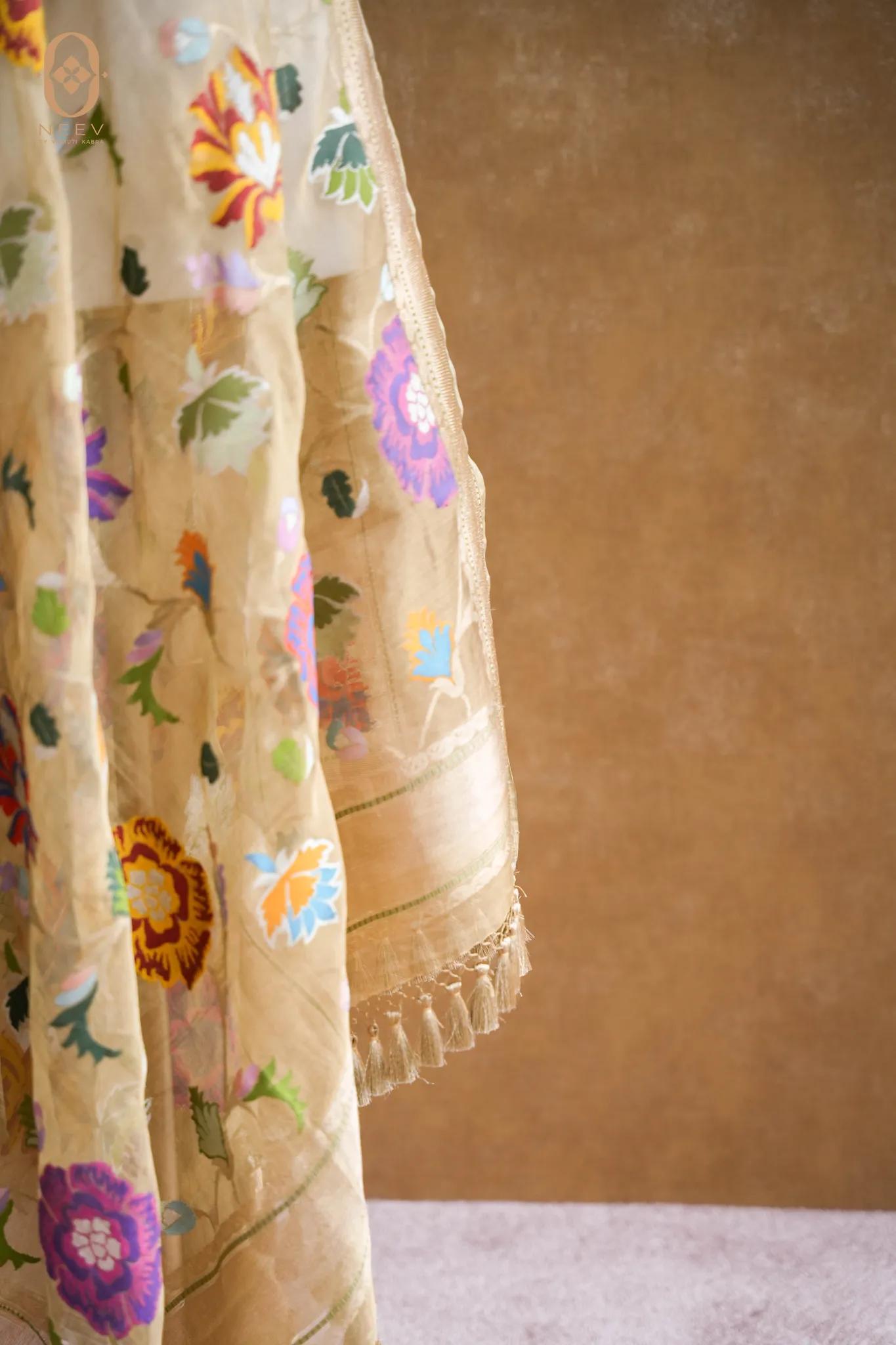 Premium Tissue Multi Meenakari Dupatta