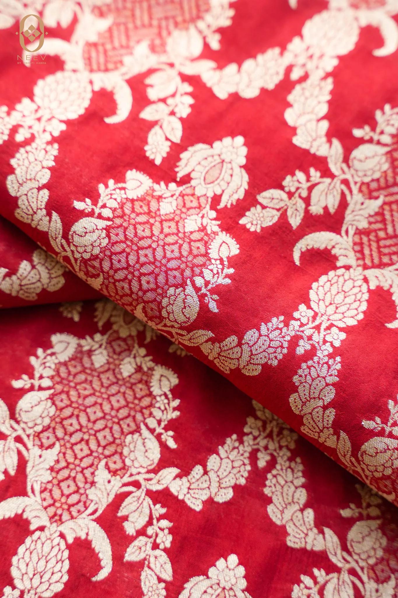 Festive Chinia Jaal Fabric