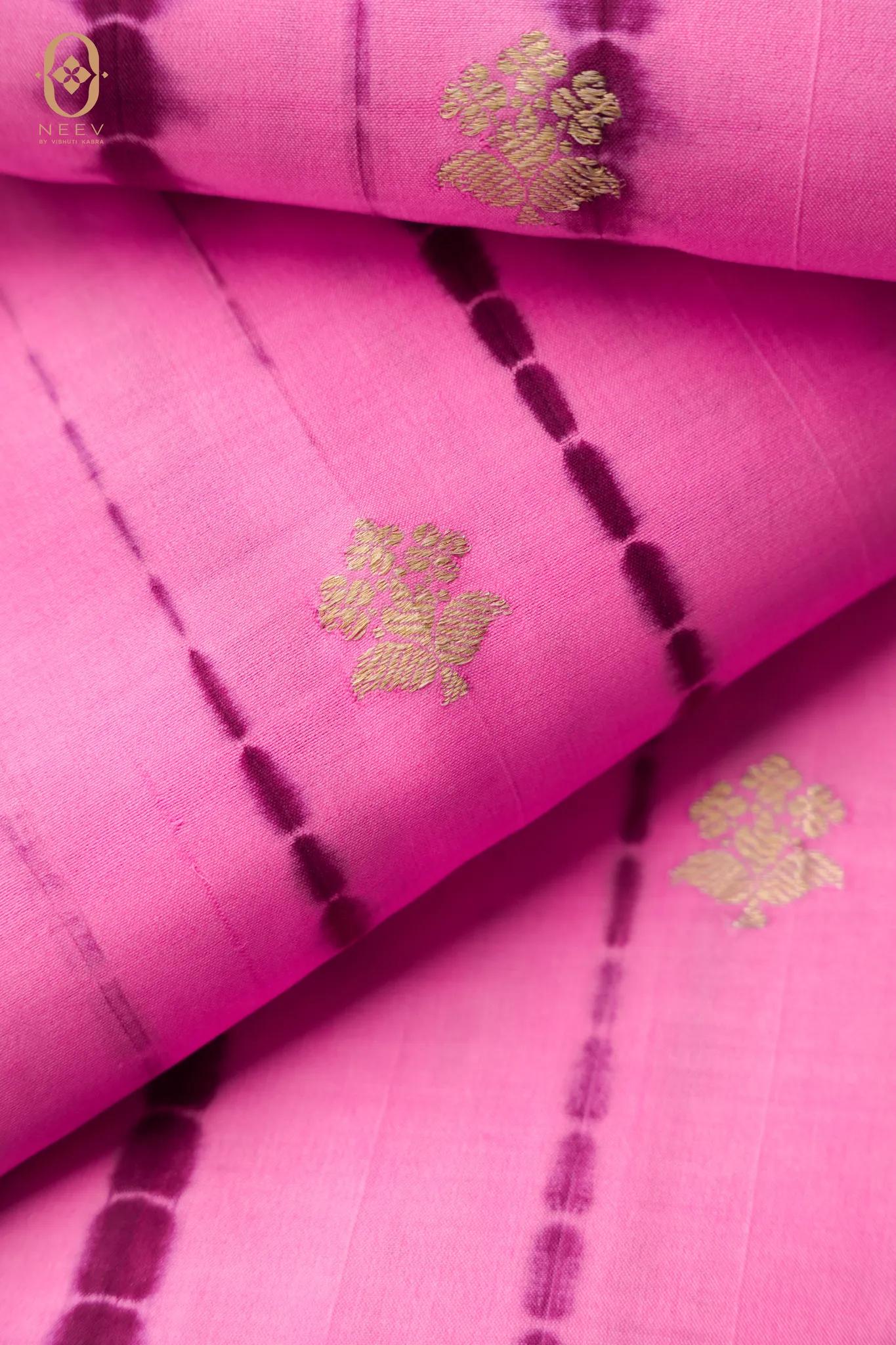 Shibori With Motif In Silk Fabric