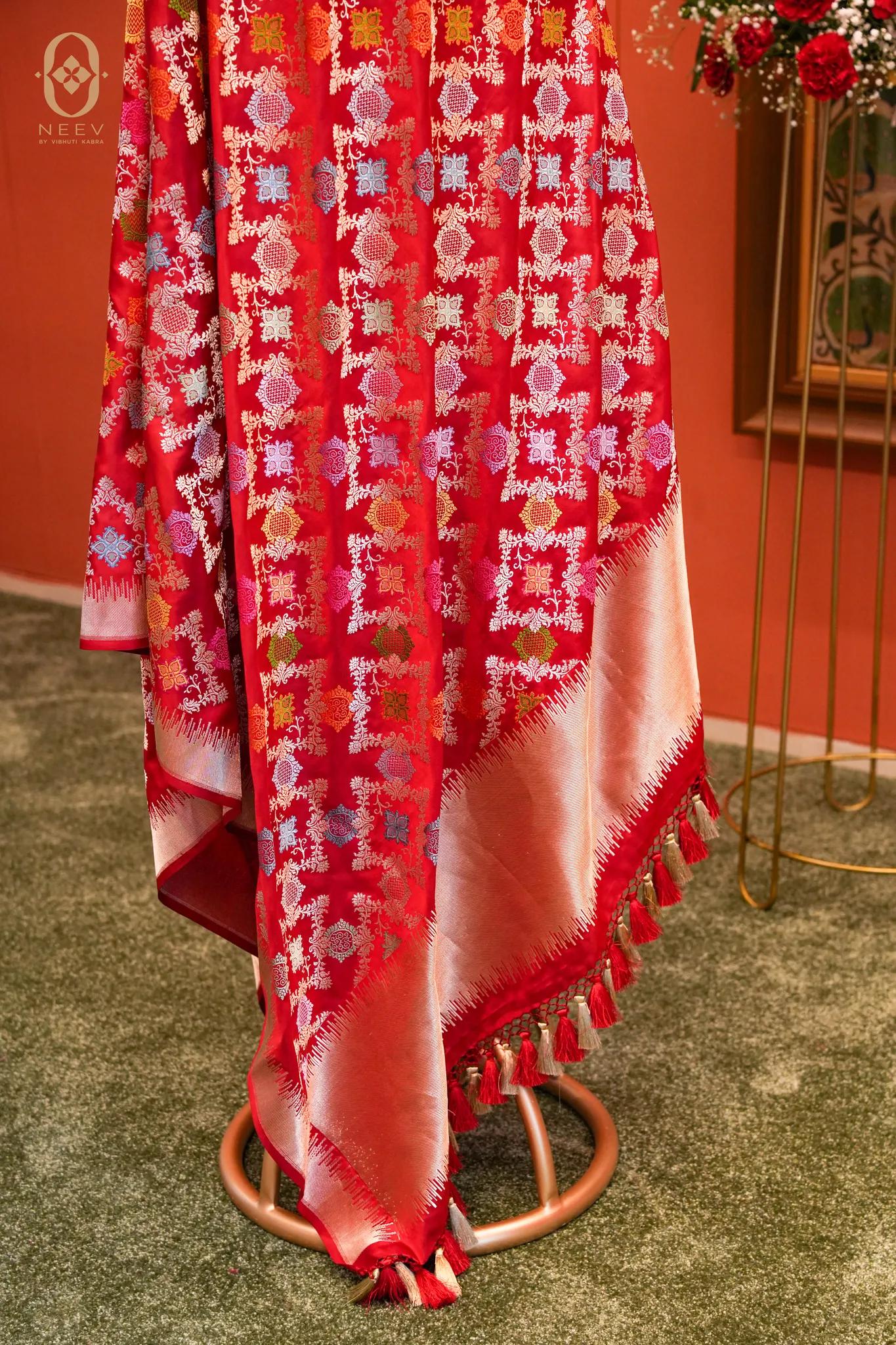 Katan Silk Multimeena Jaal Dupatta