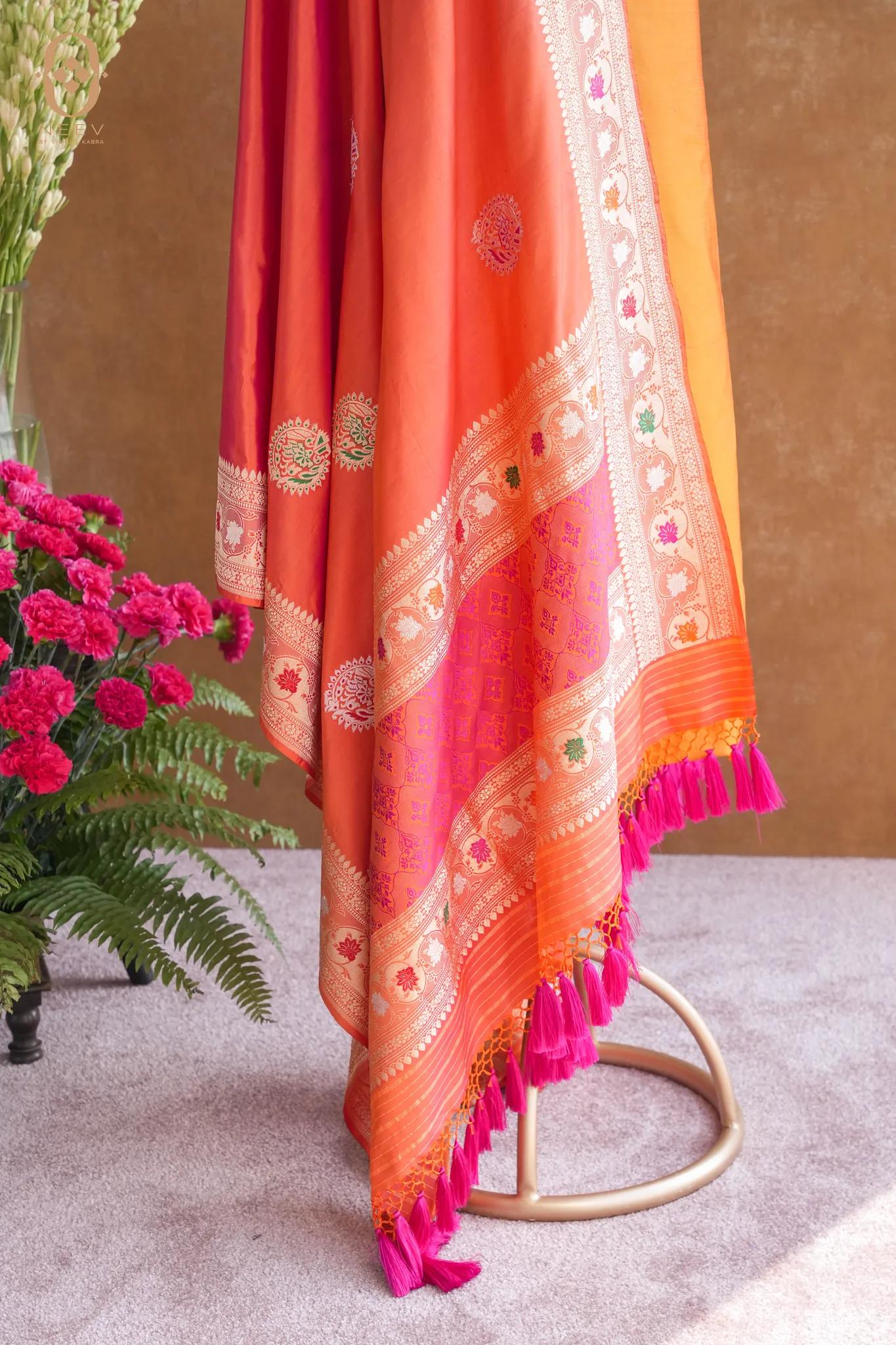 Dual Tone Katan Silk Suit Set