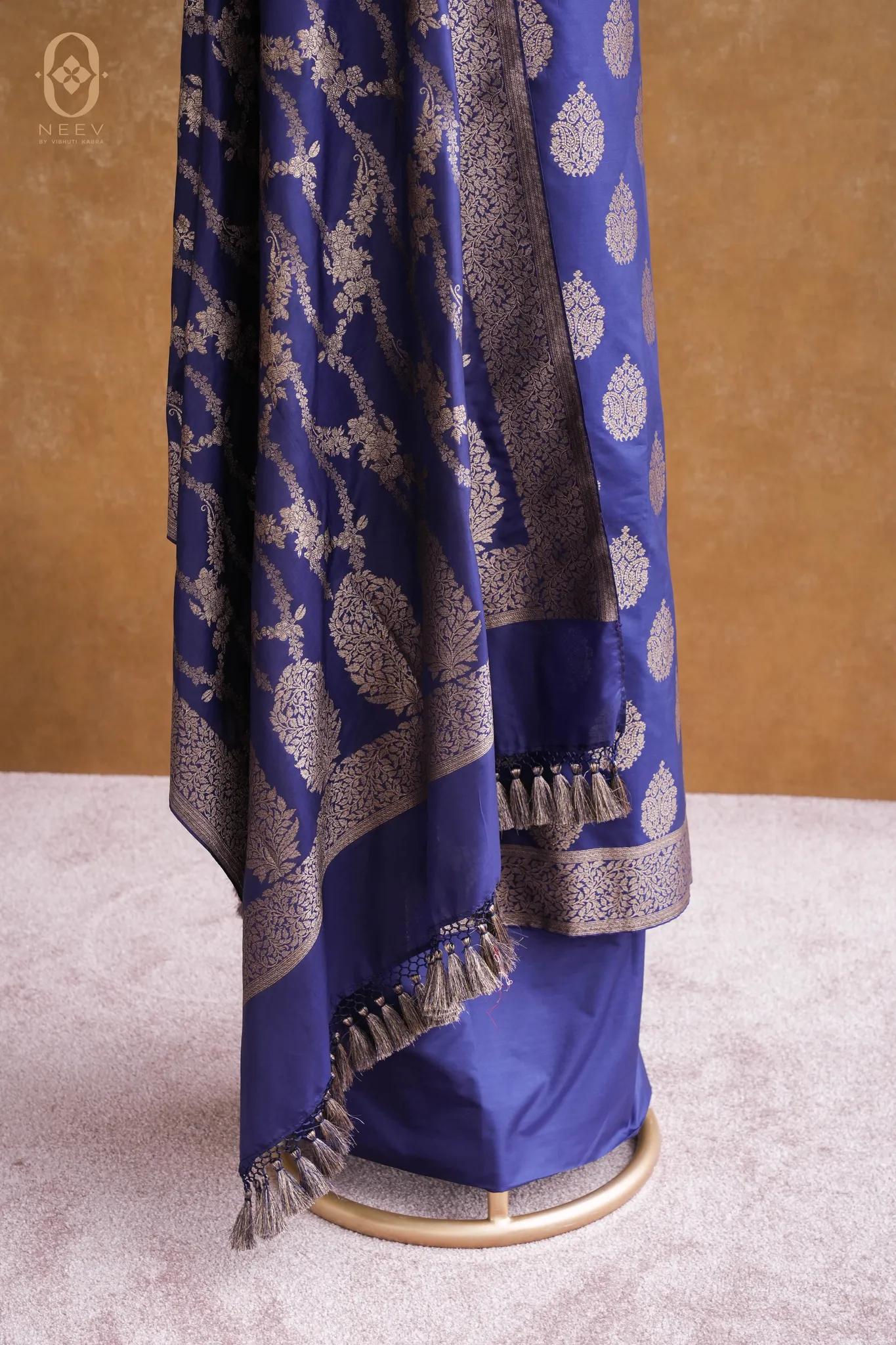 Katan Silk Antique Zari Suit Set