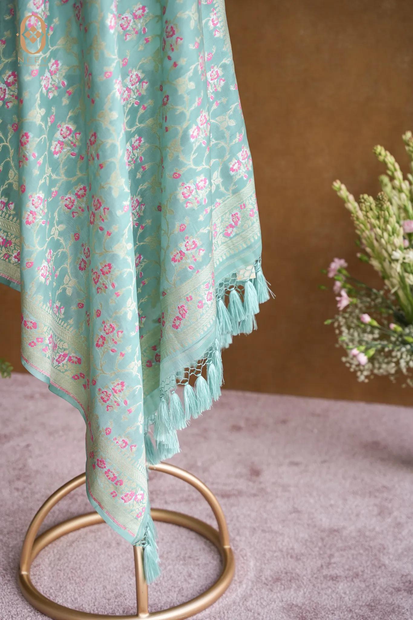 Katan Silk Meenakari Dupatta