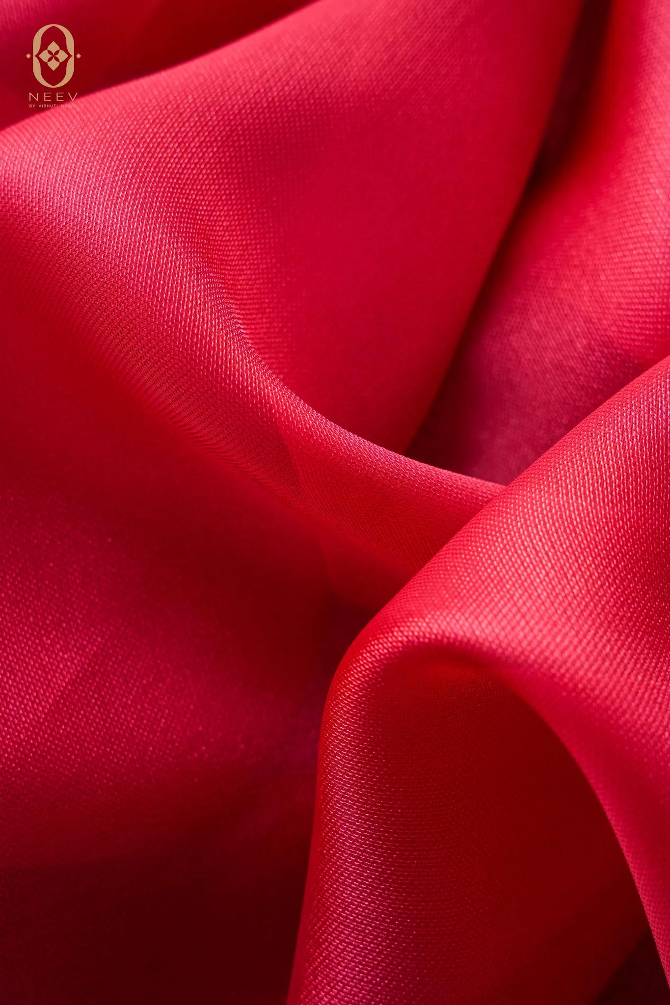 Vermilion Sheer Silk Fabric