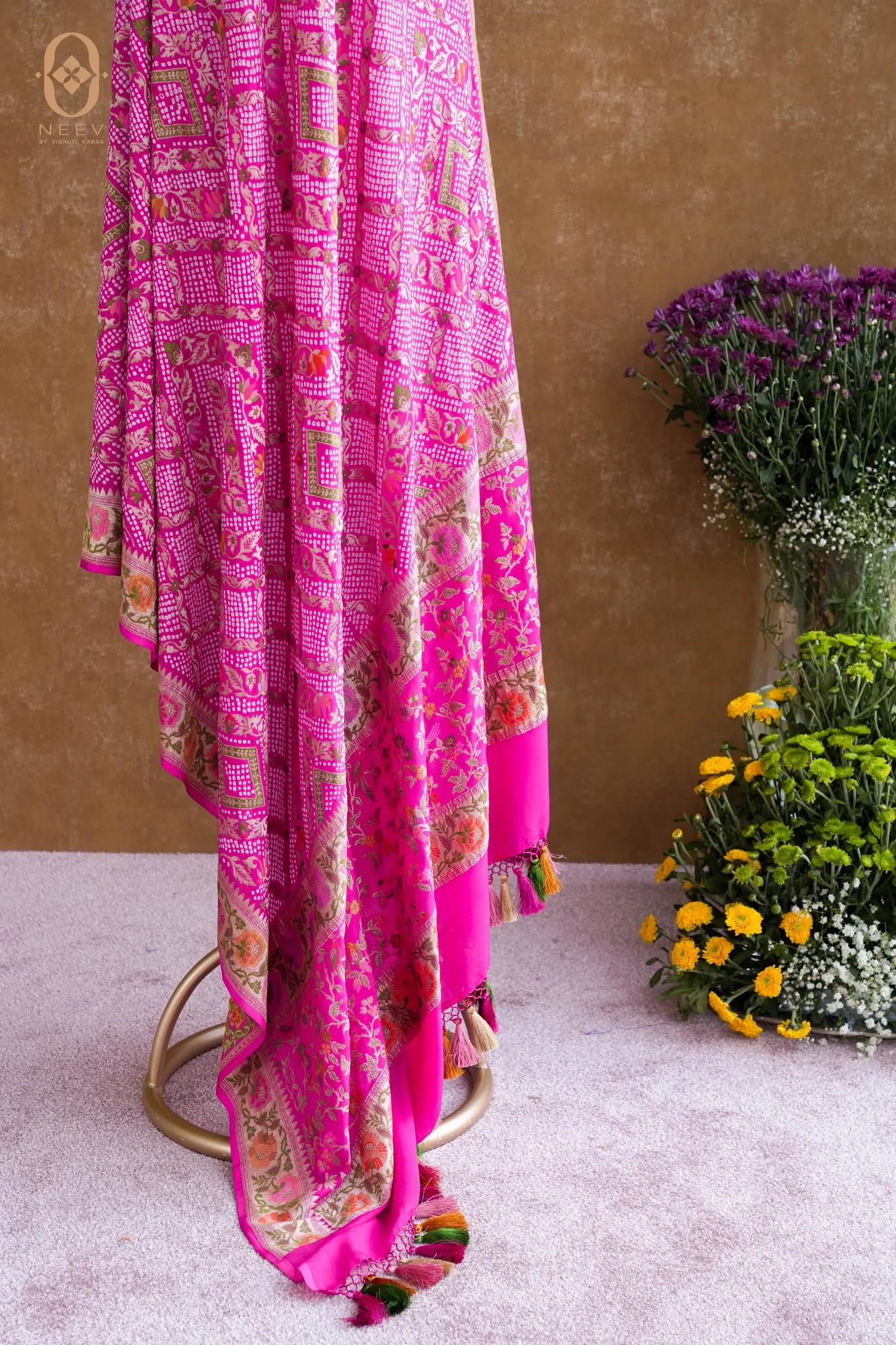 Meenakari Bandhani Dupatta
