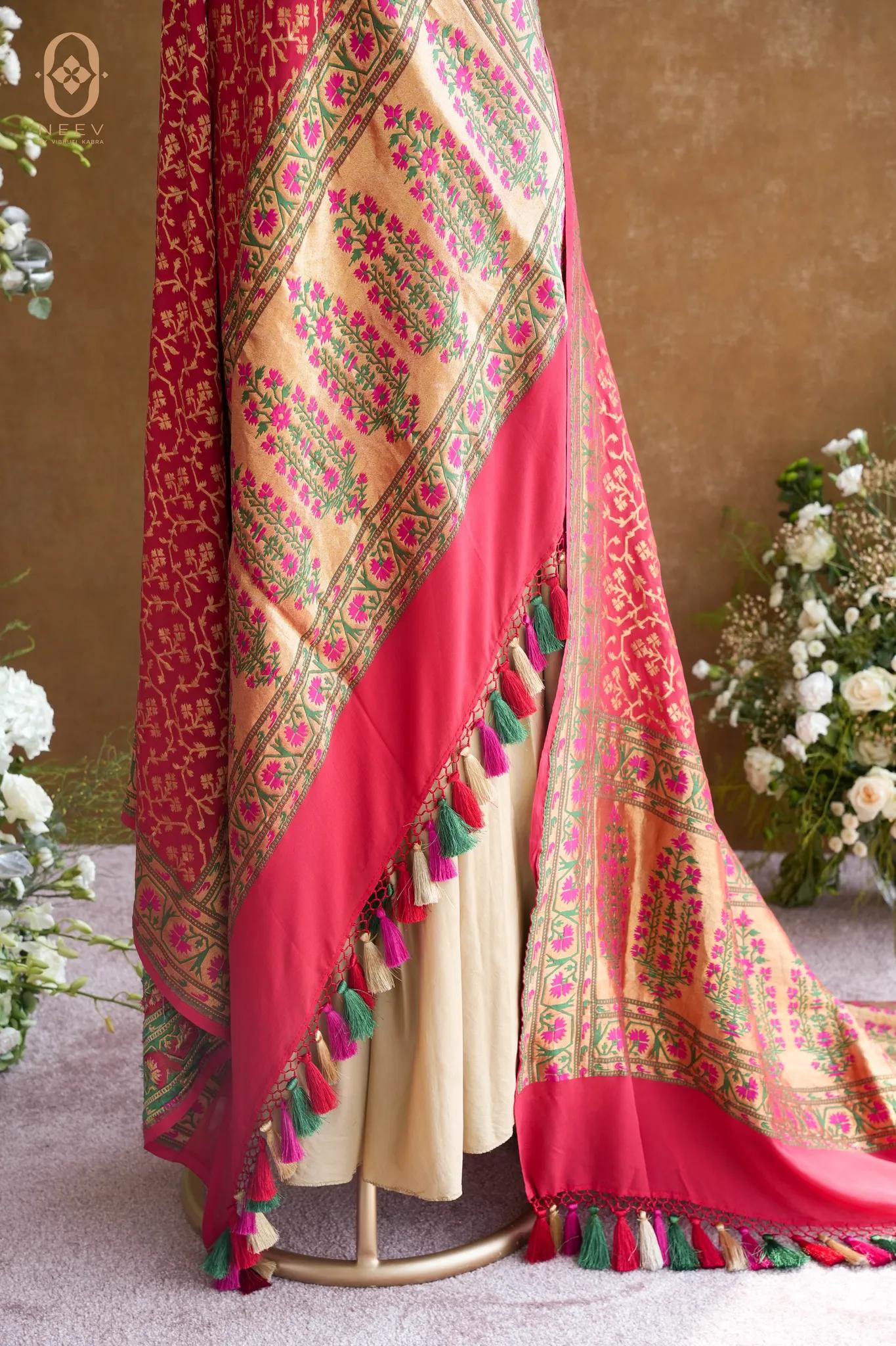 Georgette Jaal Paithani Dupatta