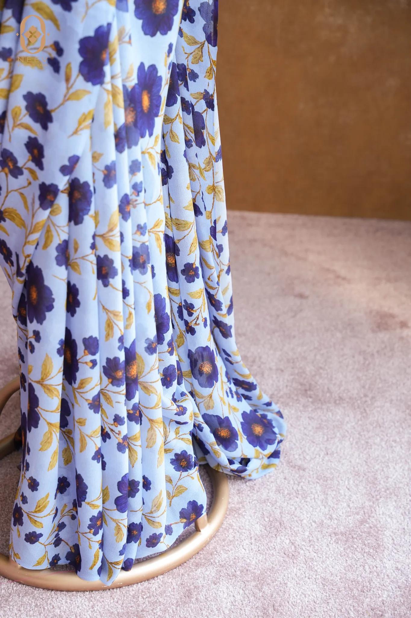 Georgette Floral Saree