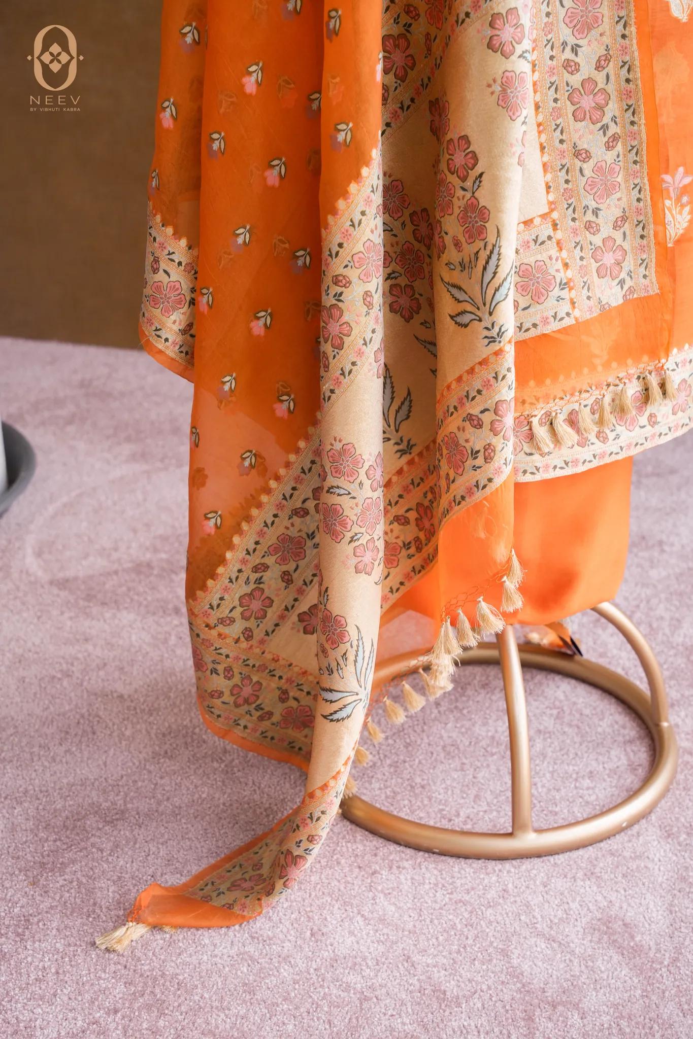 Kora Silk Meenakari Suit Set