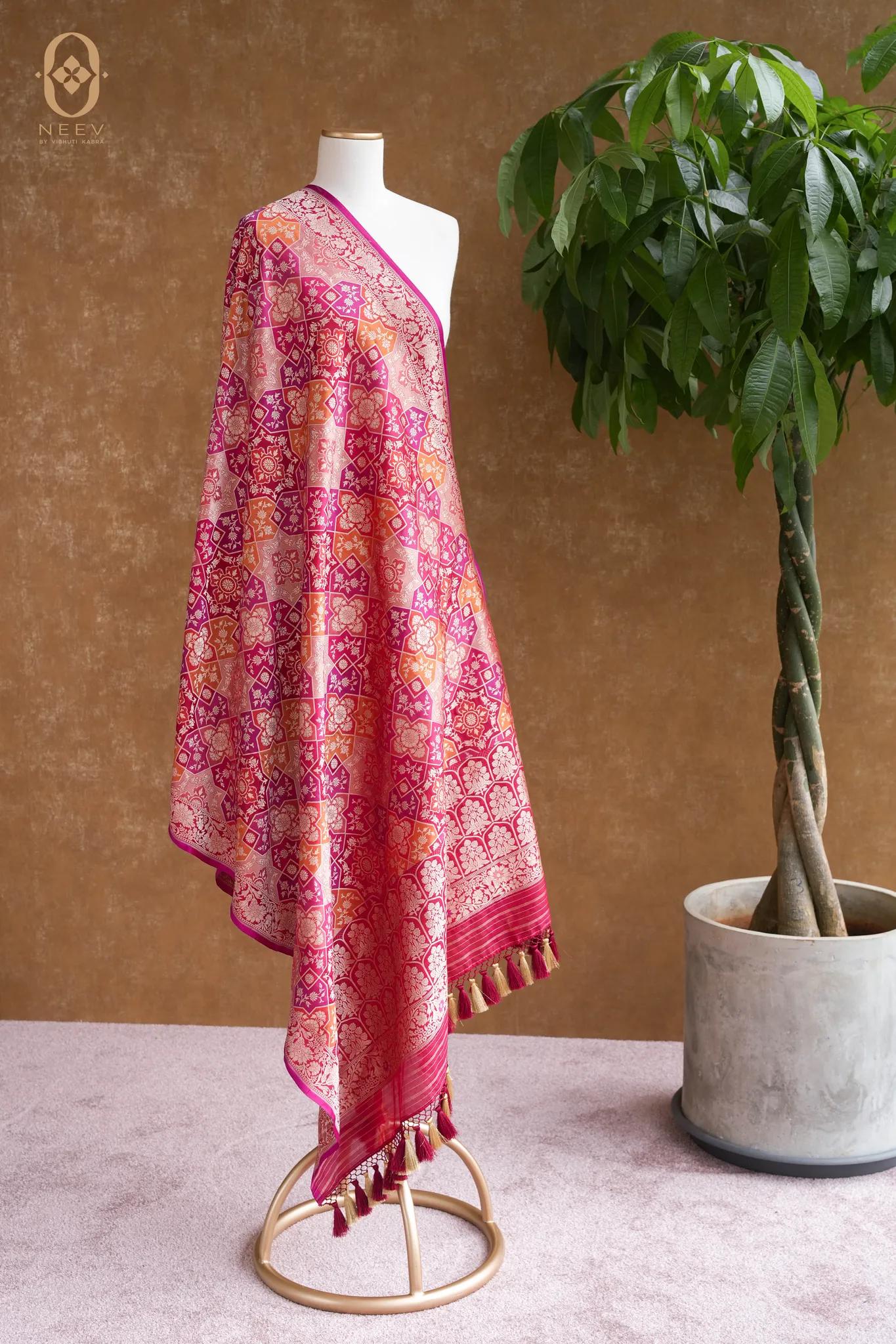 Katan Silk Multi Colour Dupatta