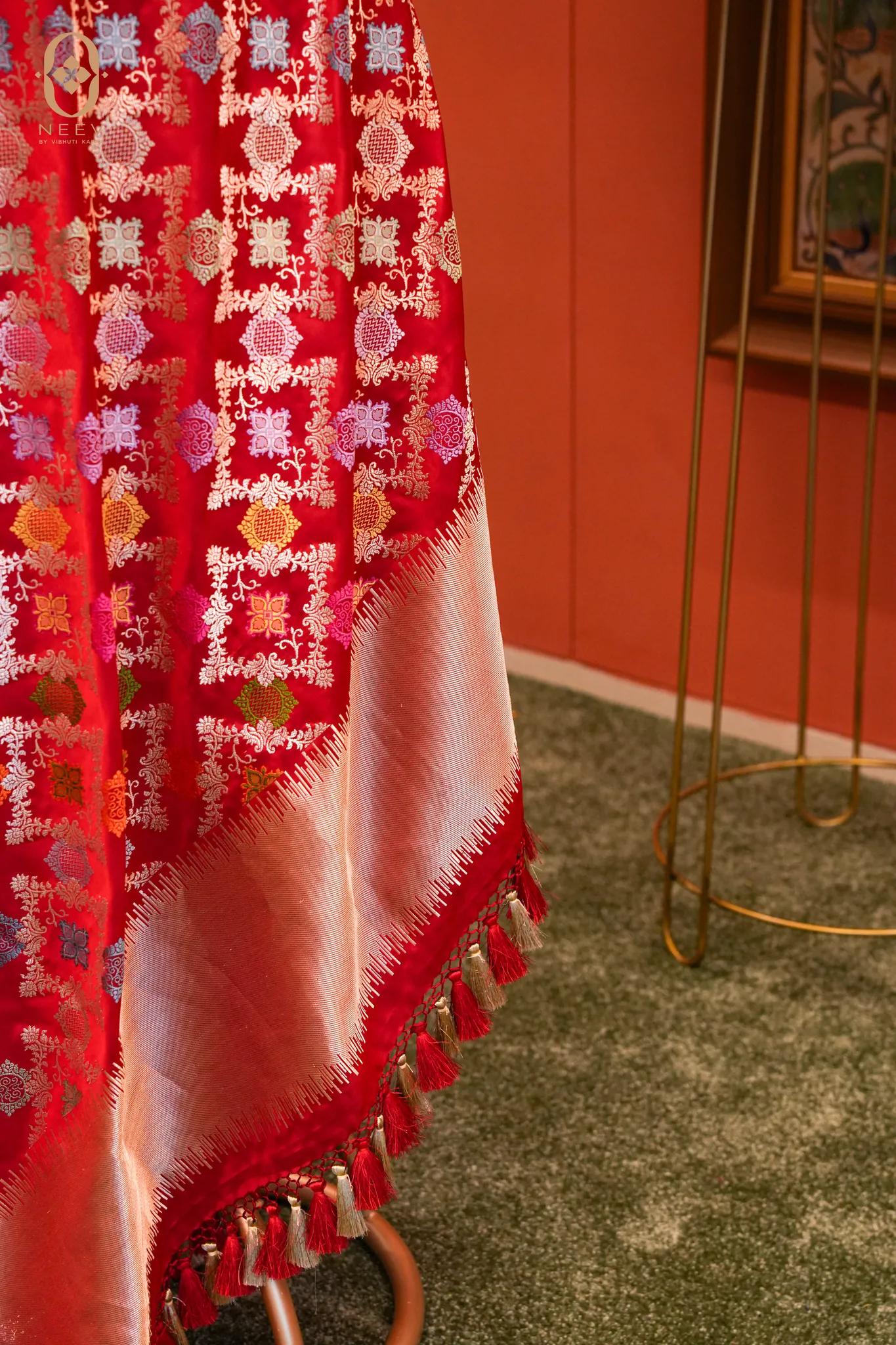 Katan Silk Multimeena Jaal Dupatta