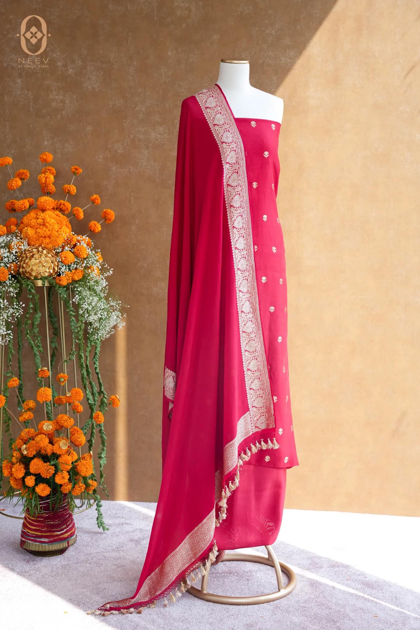 Chinia Silk Boota Suit Set