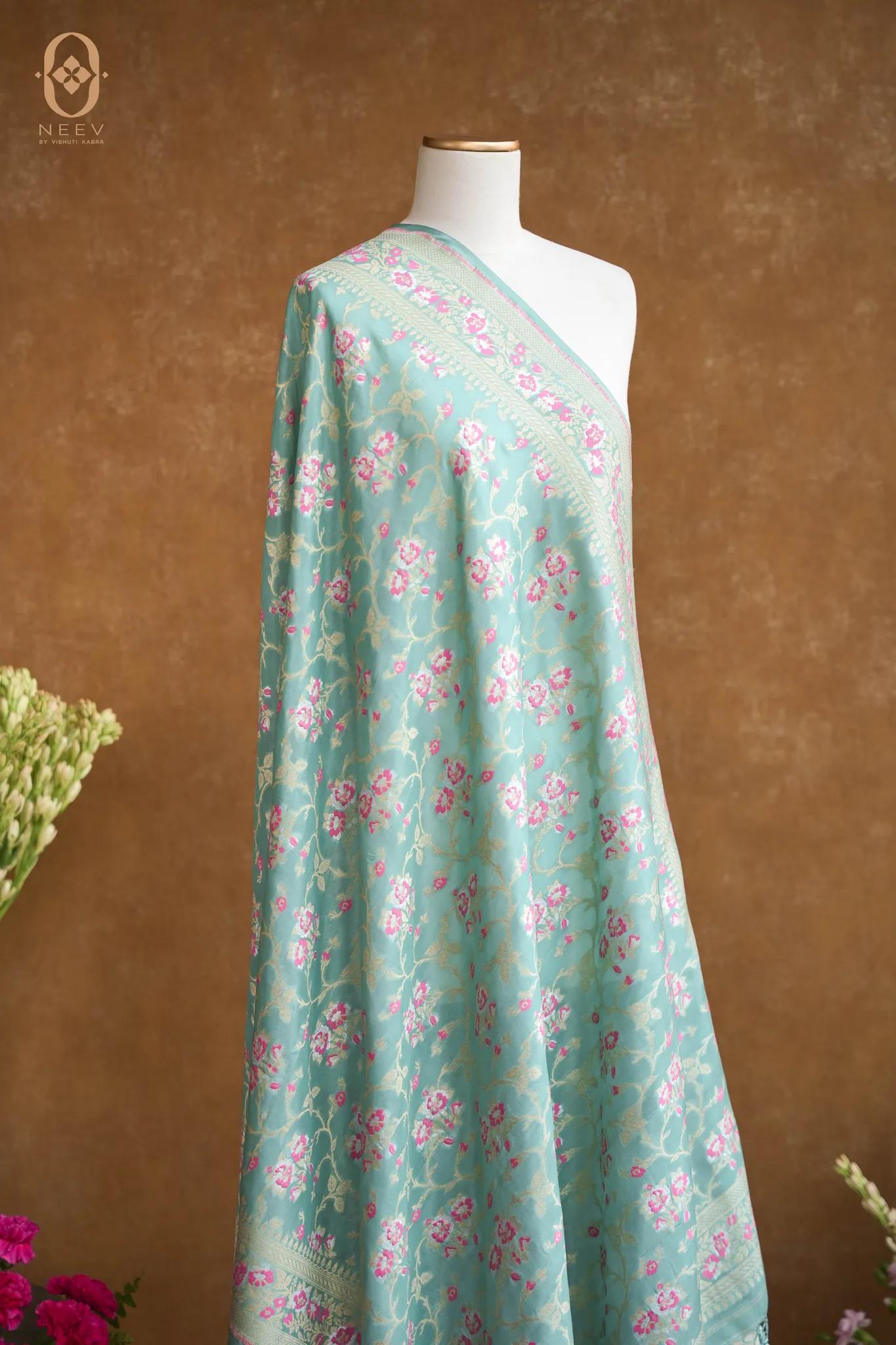 Katan Silk Meenakari Dupatta