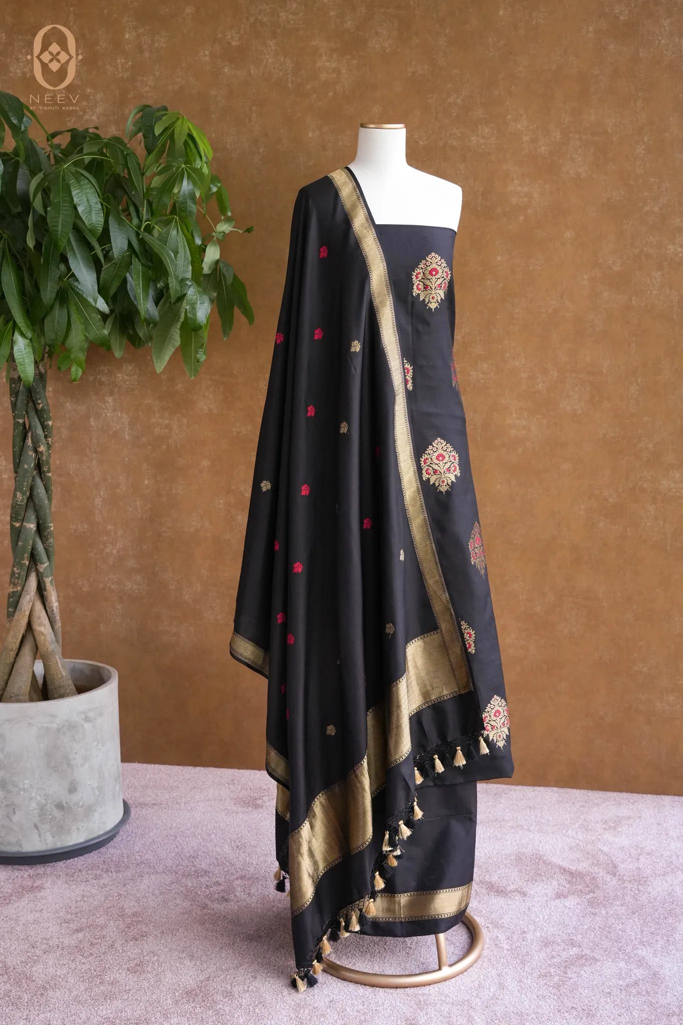 Katan Silk Meenakari Suit Set