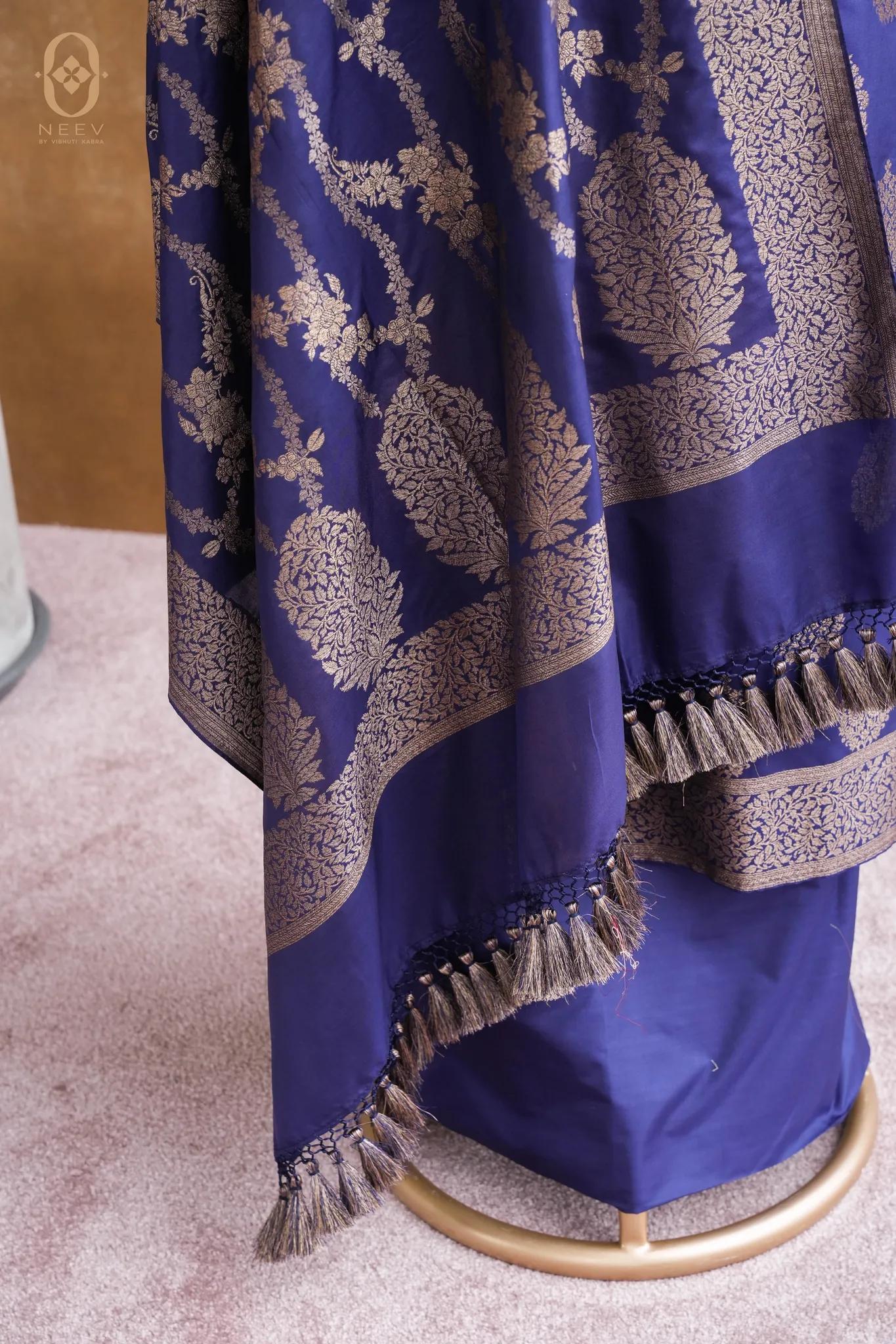 Katan Silk Antique Zari Suit Set