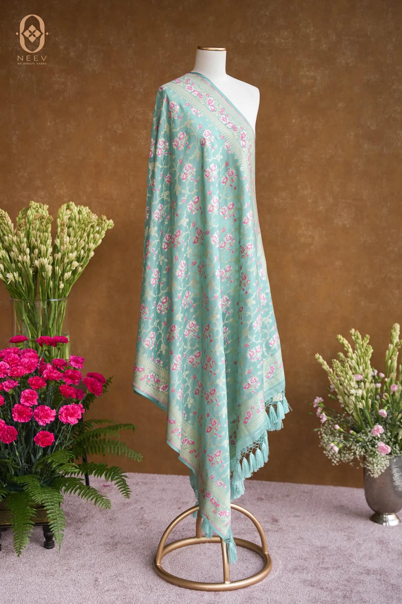 Katan Silk Meenakari Dupatta