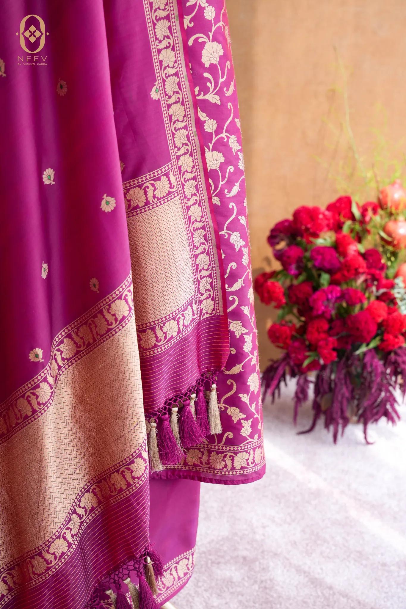 Katan Silk Jaal Suit Set