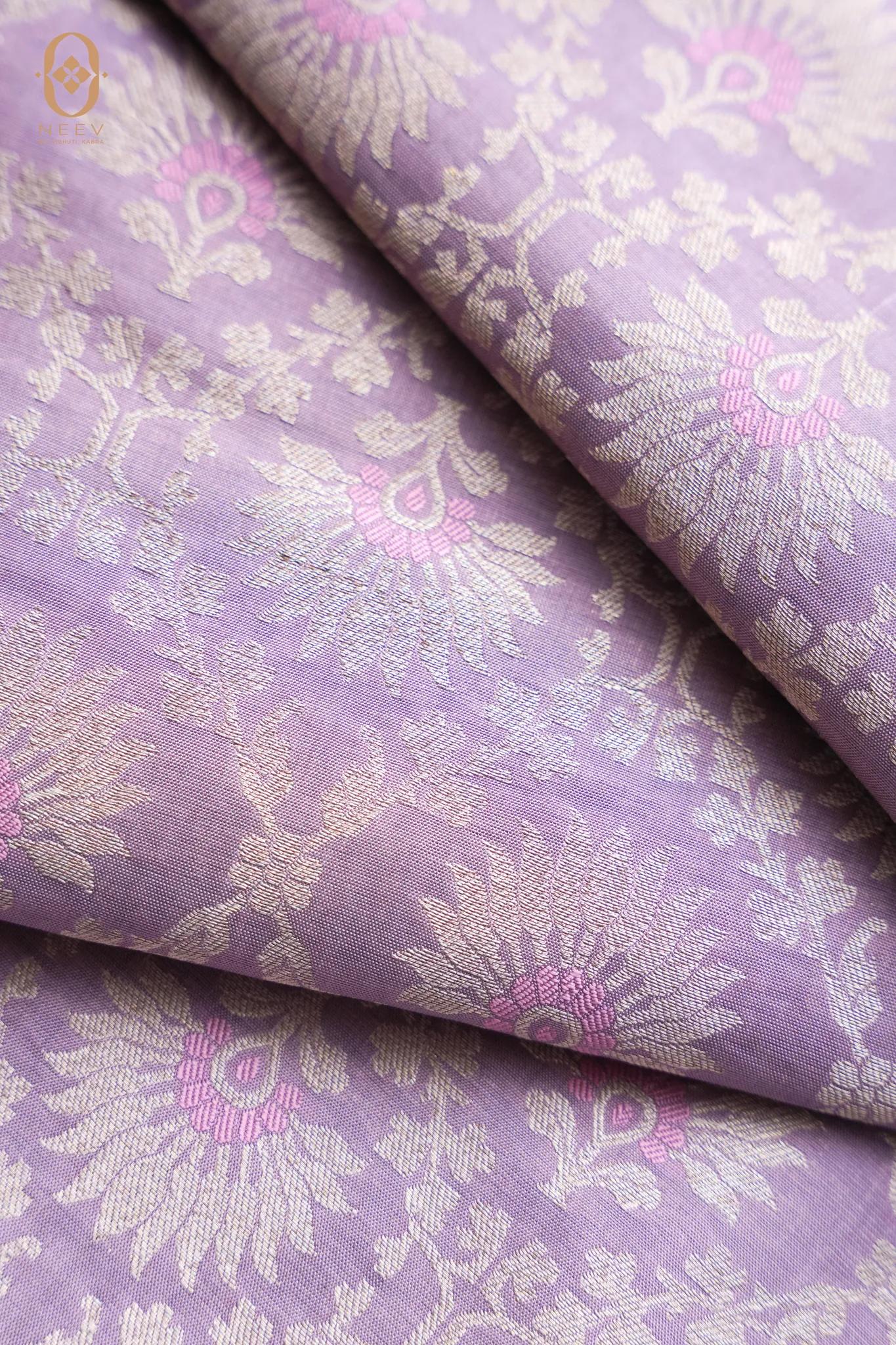Katan Silk Meenakari Fabric