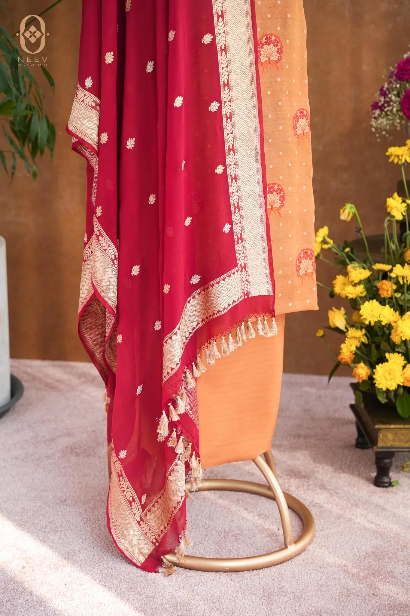 Munga Tassar Meenakari Suit Set