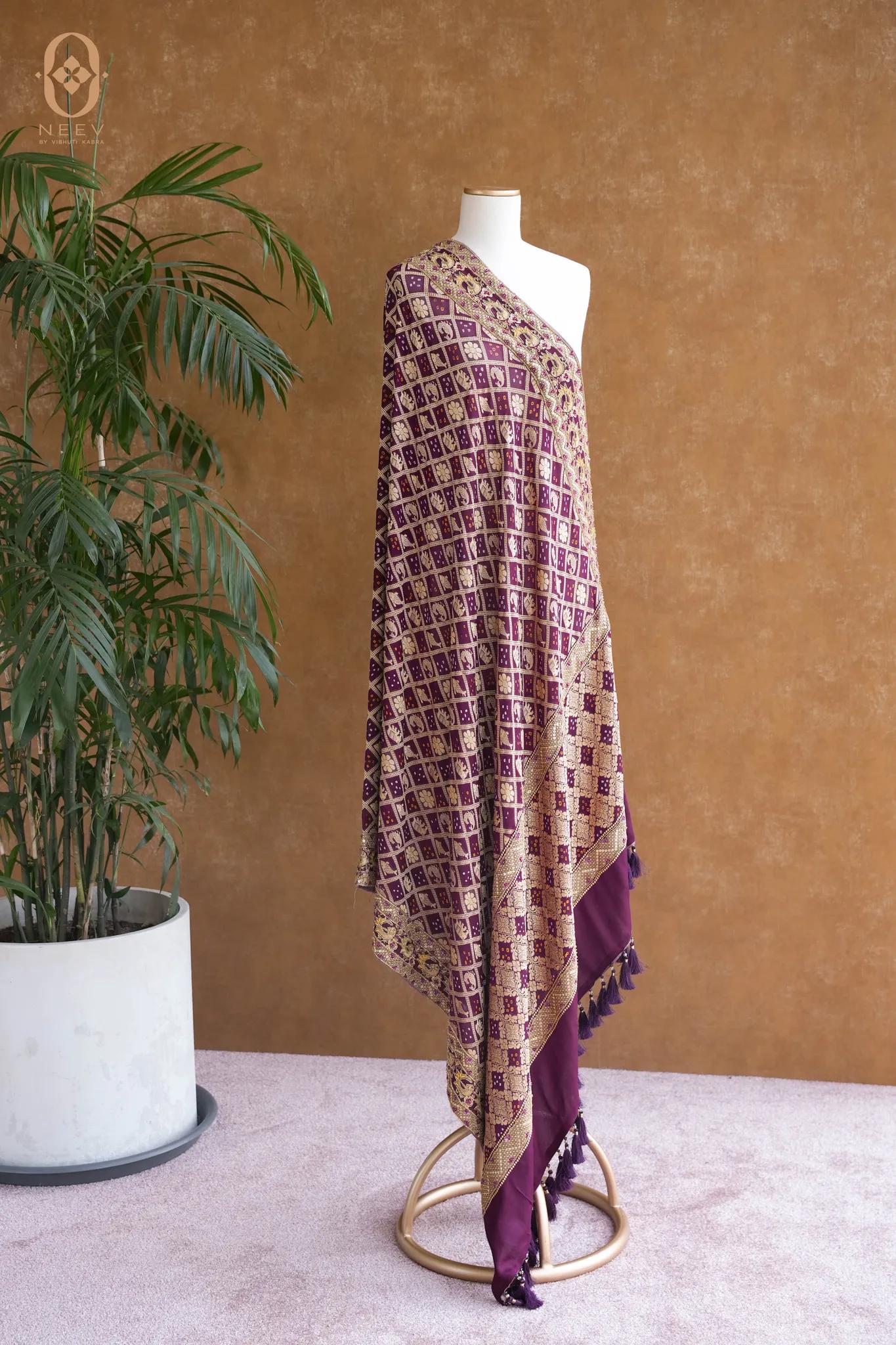 Bandhani Georgette Handwork Dupatta