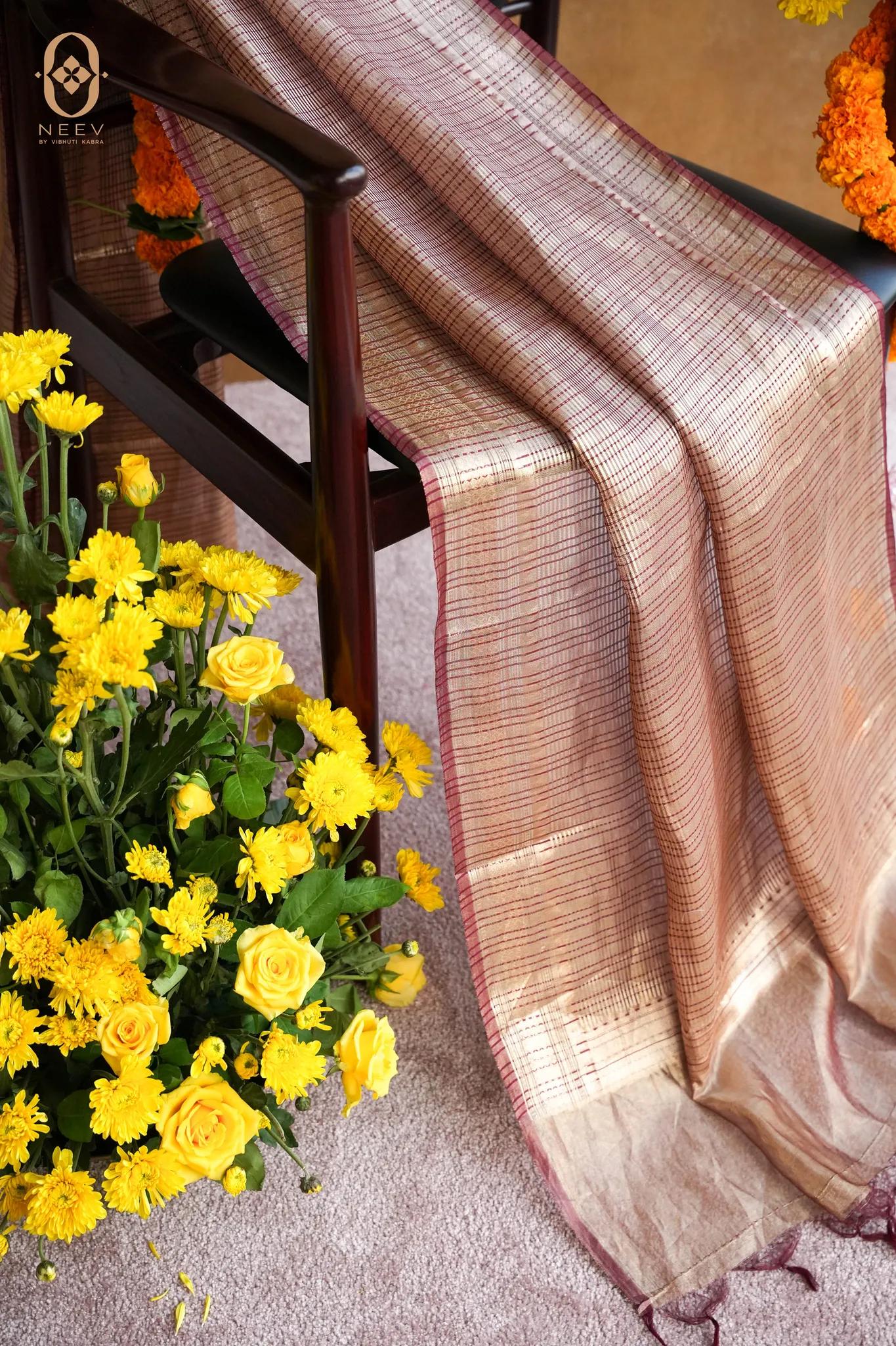Anar Rang Chanderi Tissue Dupatta