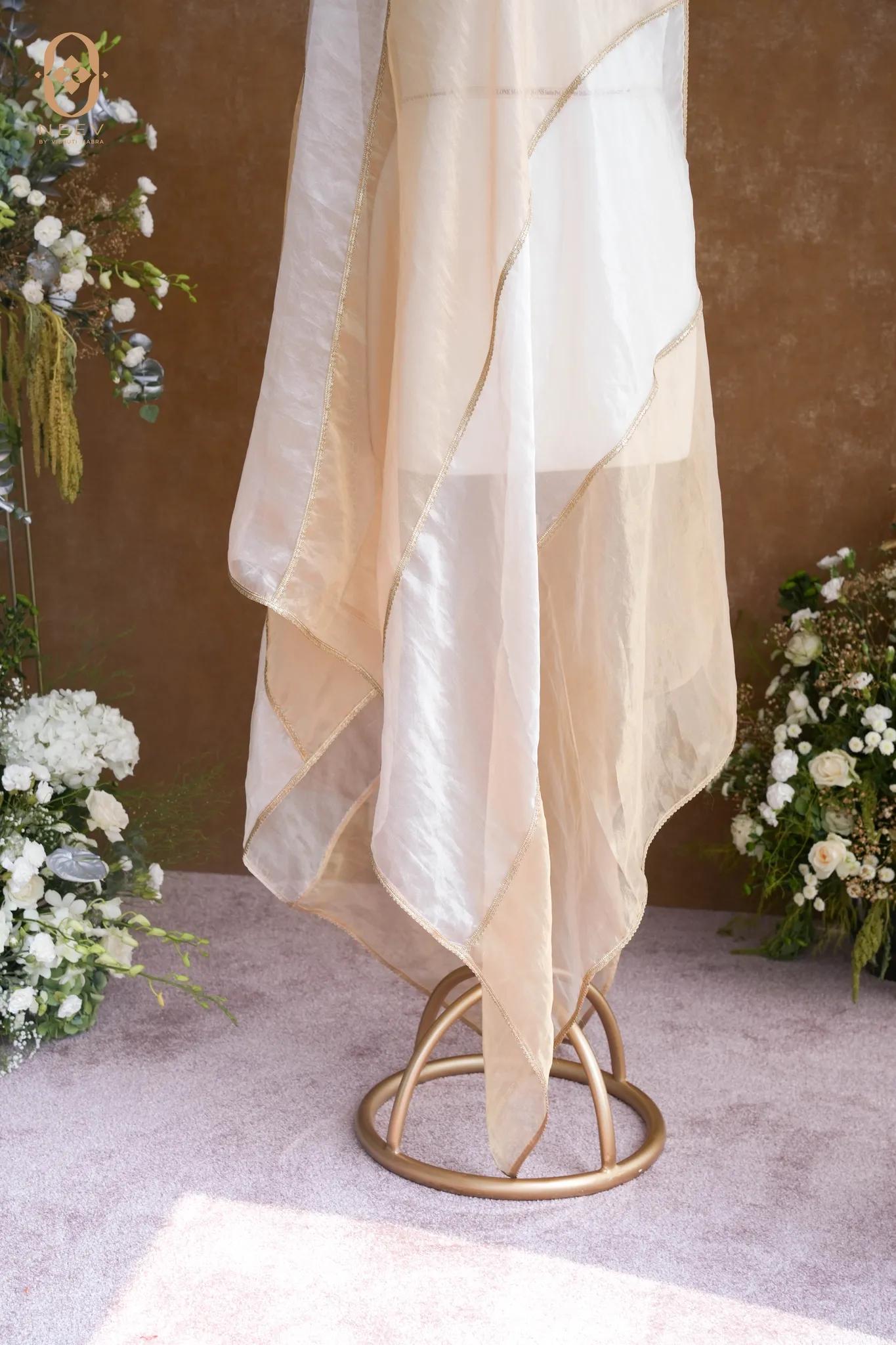 Kora Tissue Leheriya Gotapati Dupatta