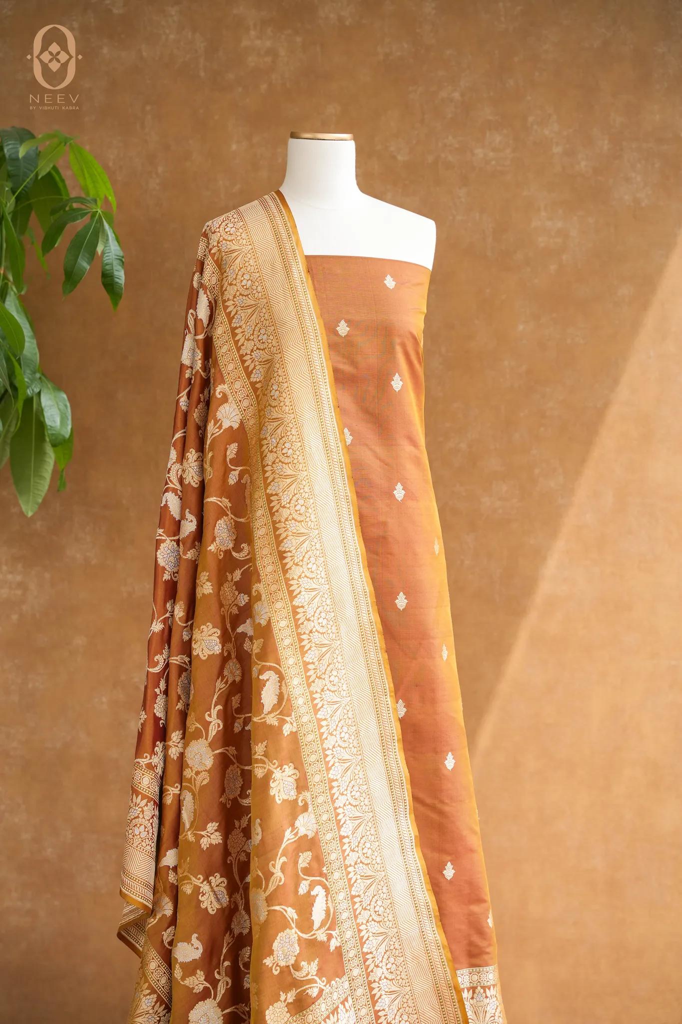 Dual Tone Katan Silk Suit Set