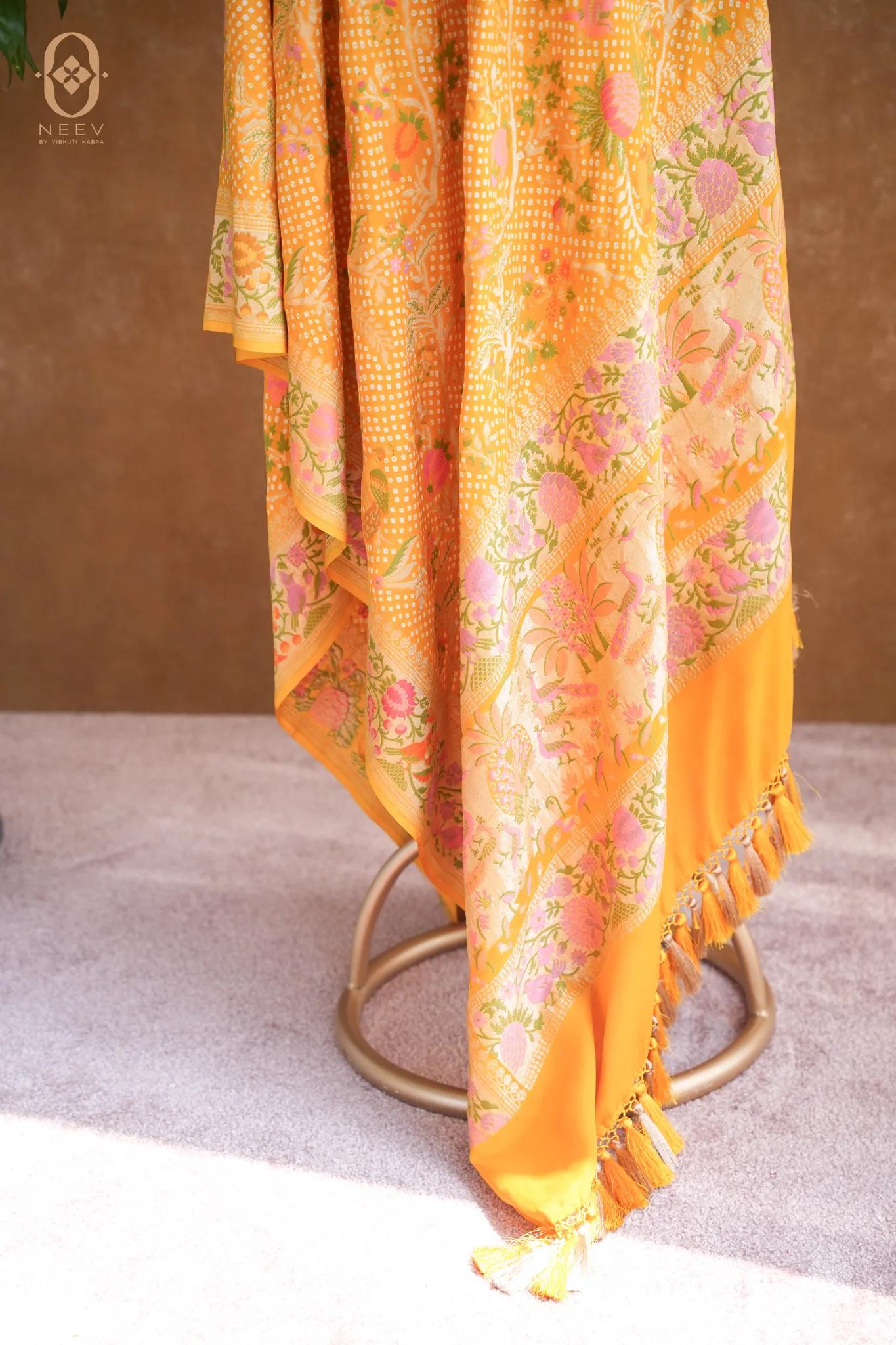 Georgette Meenakari Bandhani Dupatta