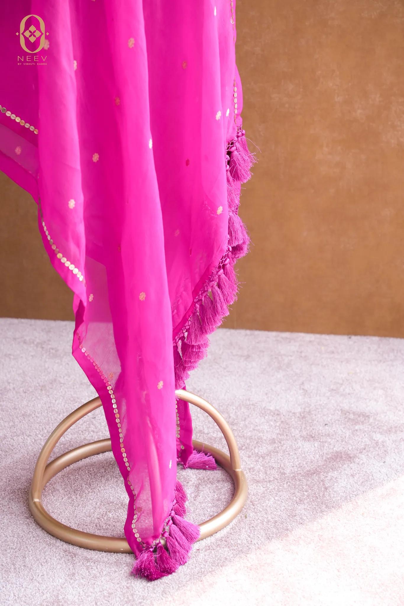 Kora Silk Handwork Dupatta