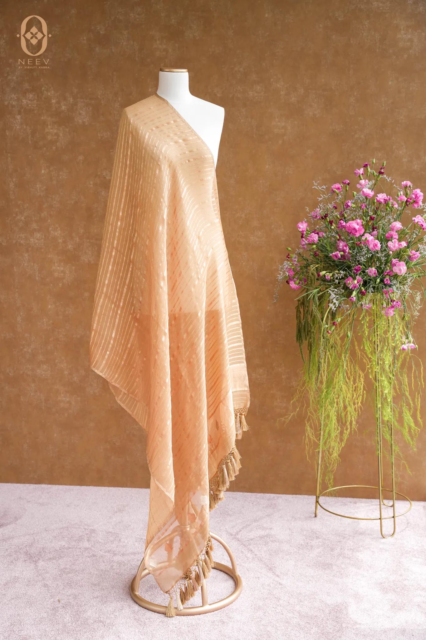 Kora Silk Stripe Dupatta