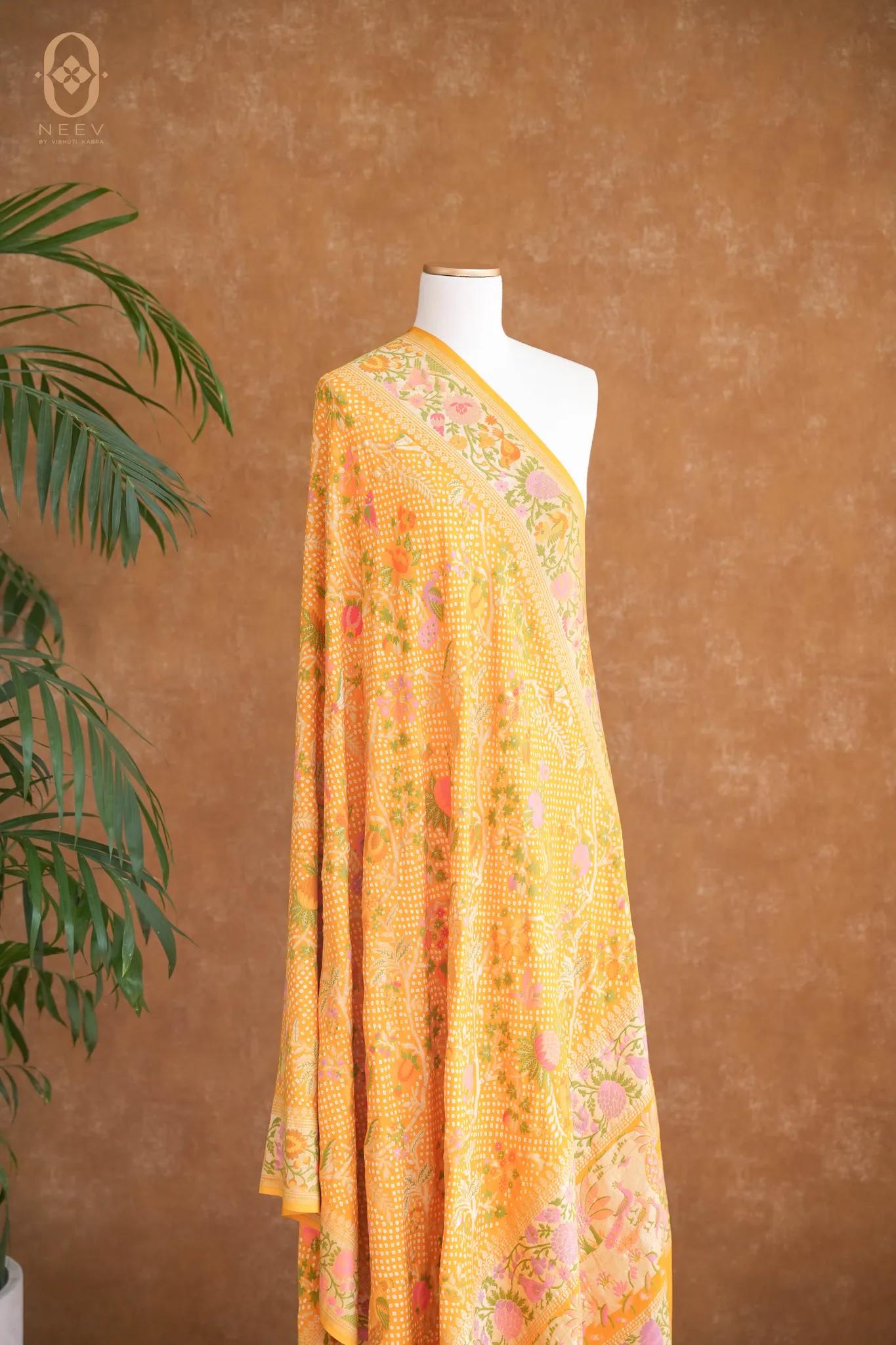 Georgette Meenakari Bandhani Dupatta
