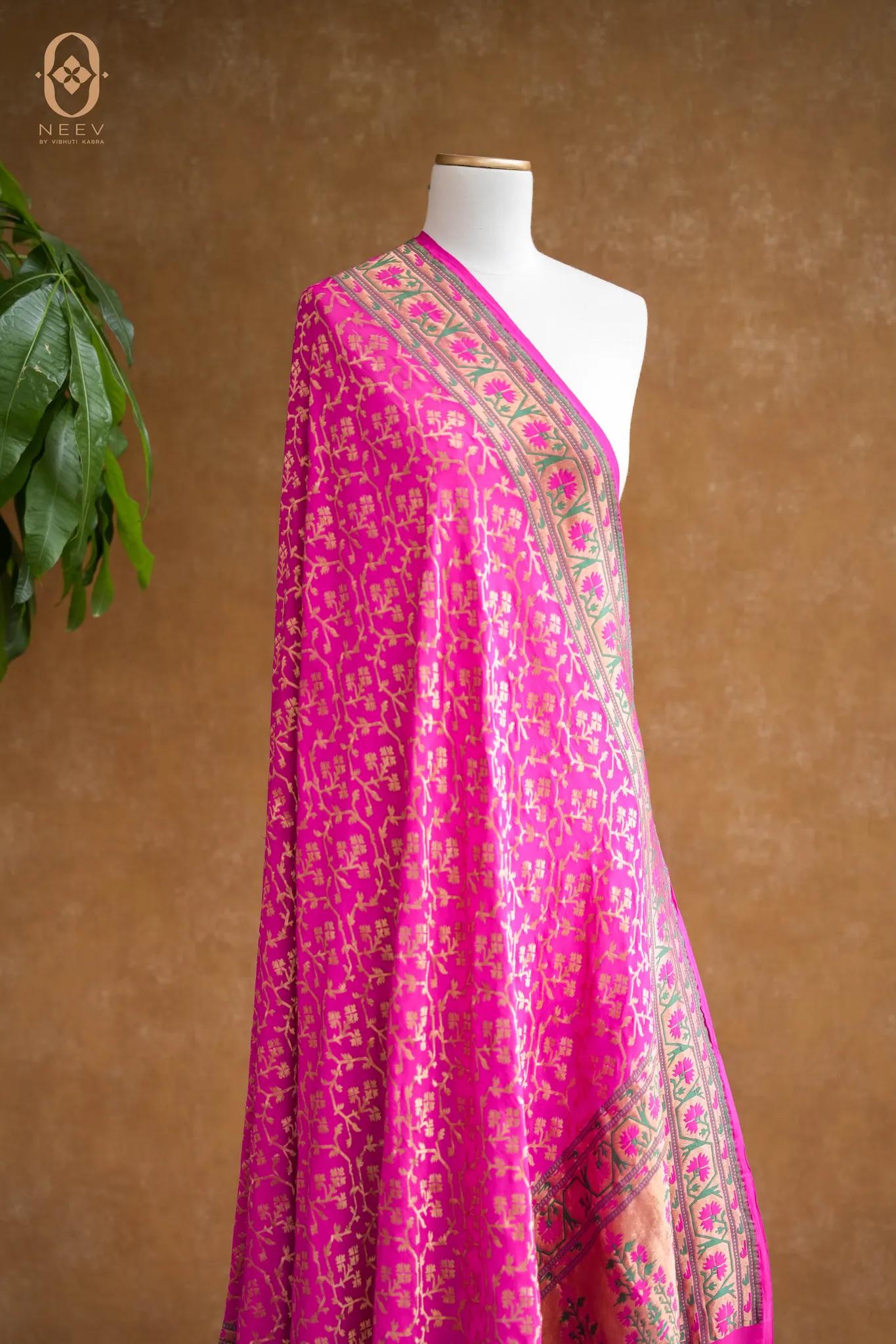 Georgette Jaal Paithani Dupatta