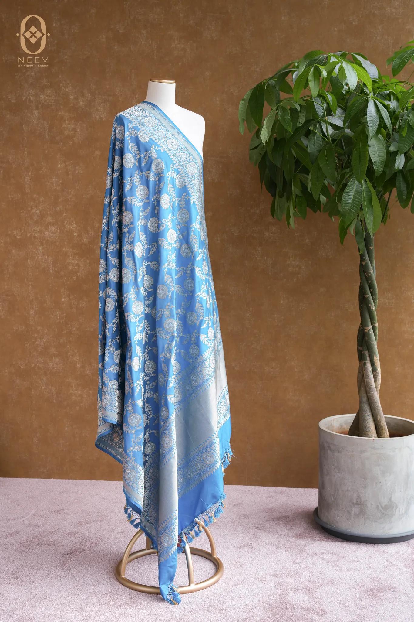 Premium Katan Silk Sona Rupa Jaal Dupatta