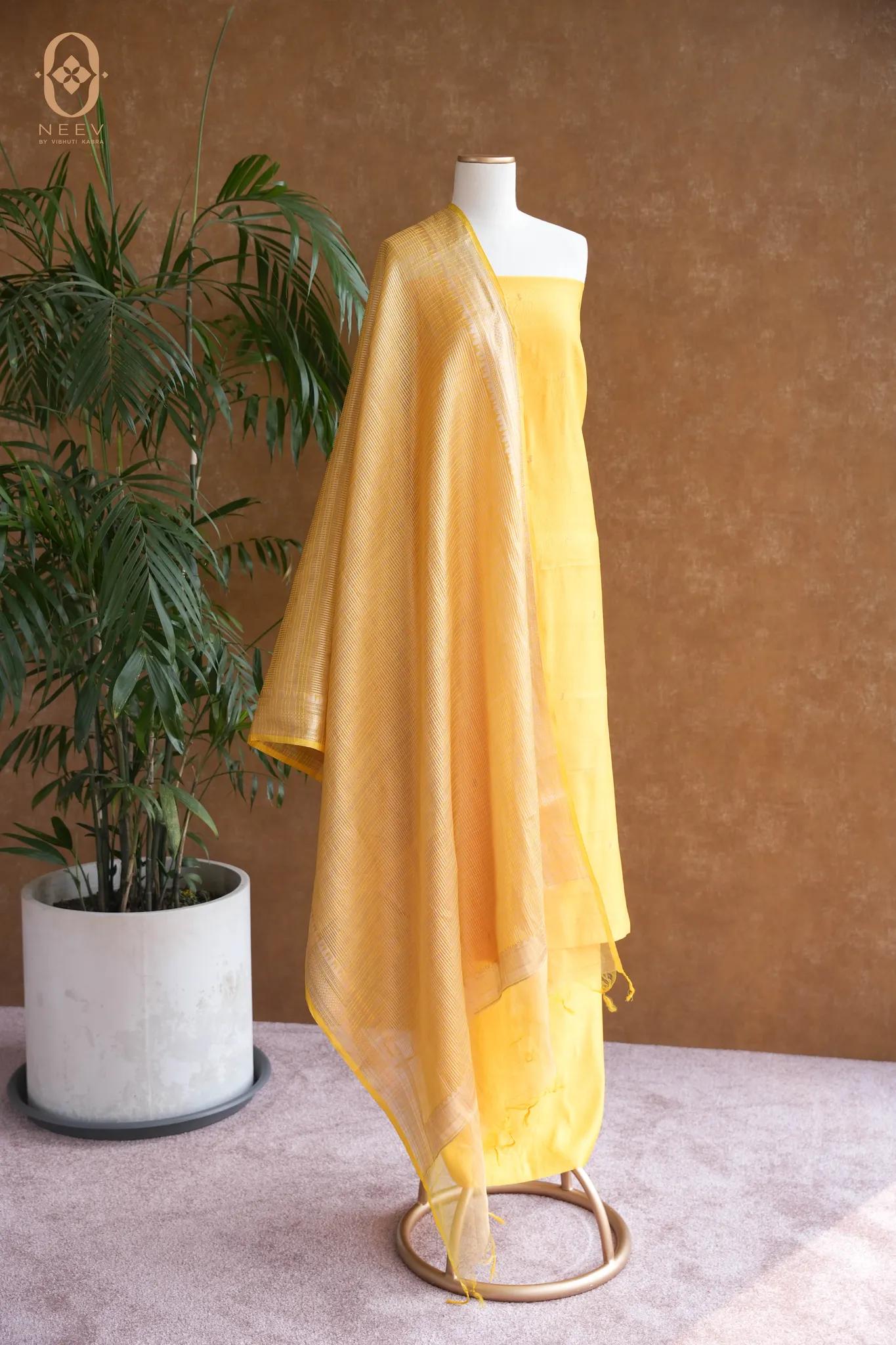 Jalebi Rang Chinia Tissue Suit Set