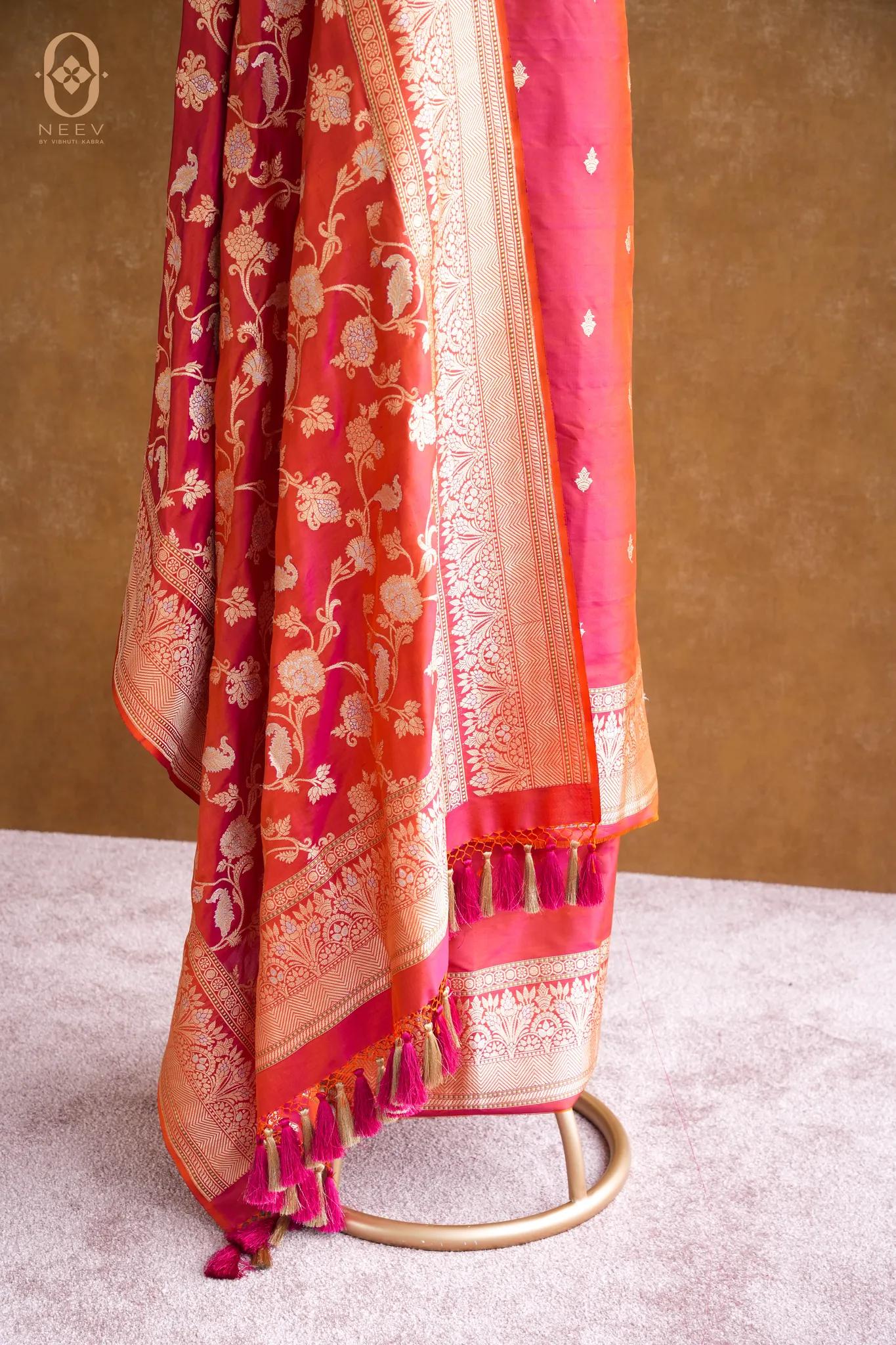 Dual Tone Katan Silk Suit Set