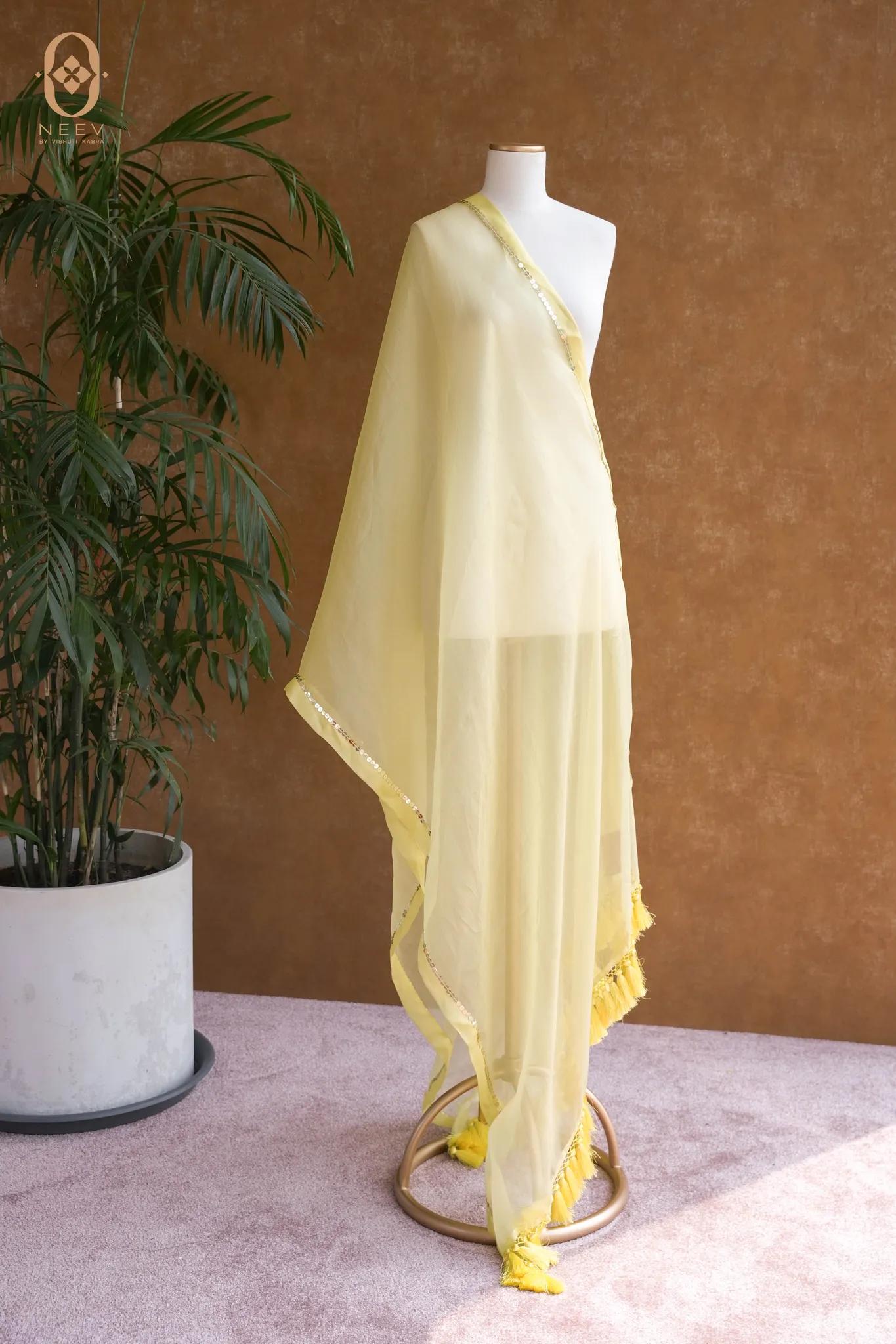 Kora Silk Handwork Dupatta