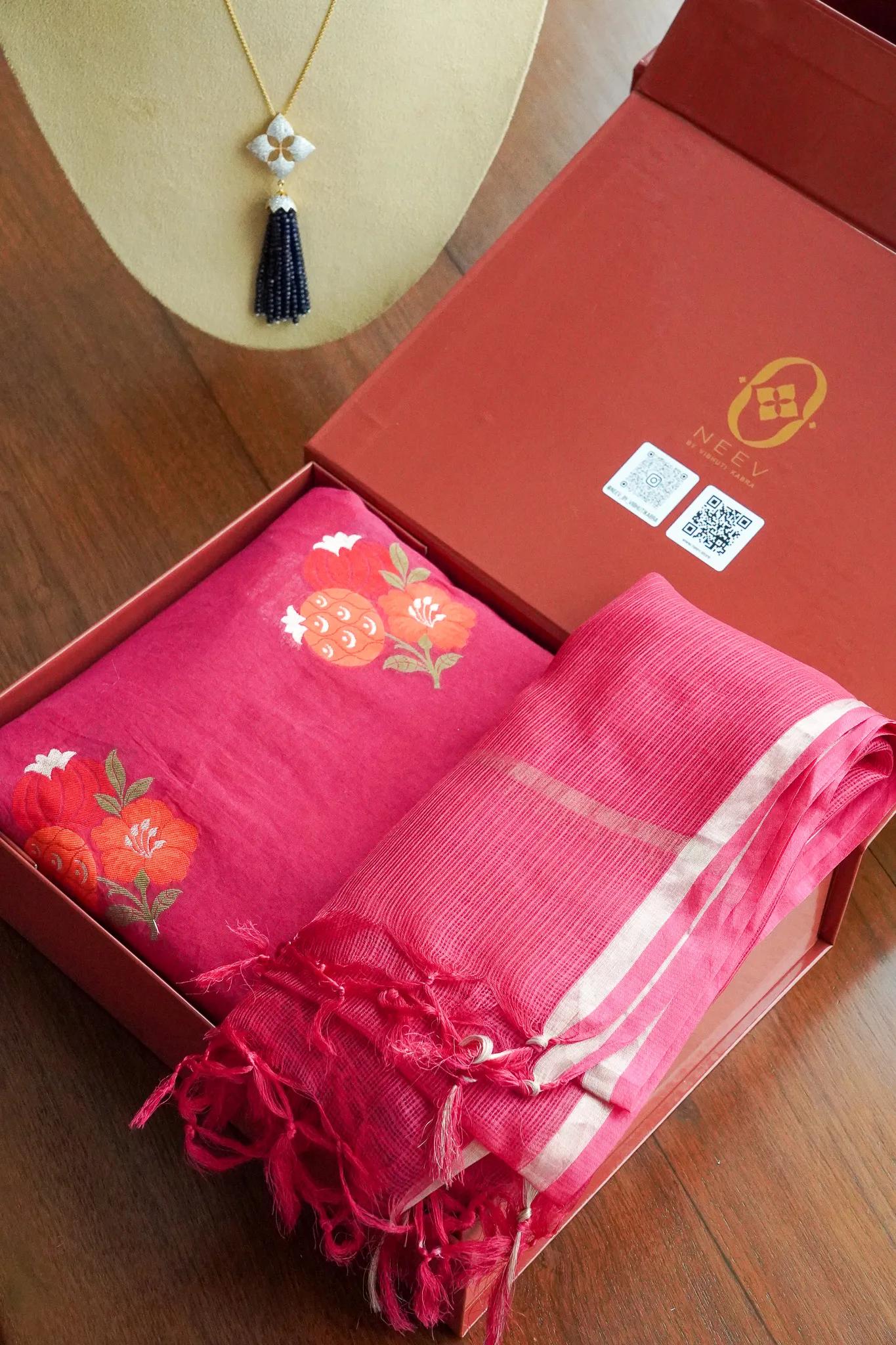 Chanderi Cotton Anar Suit Set