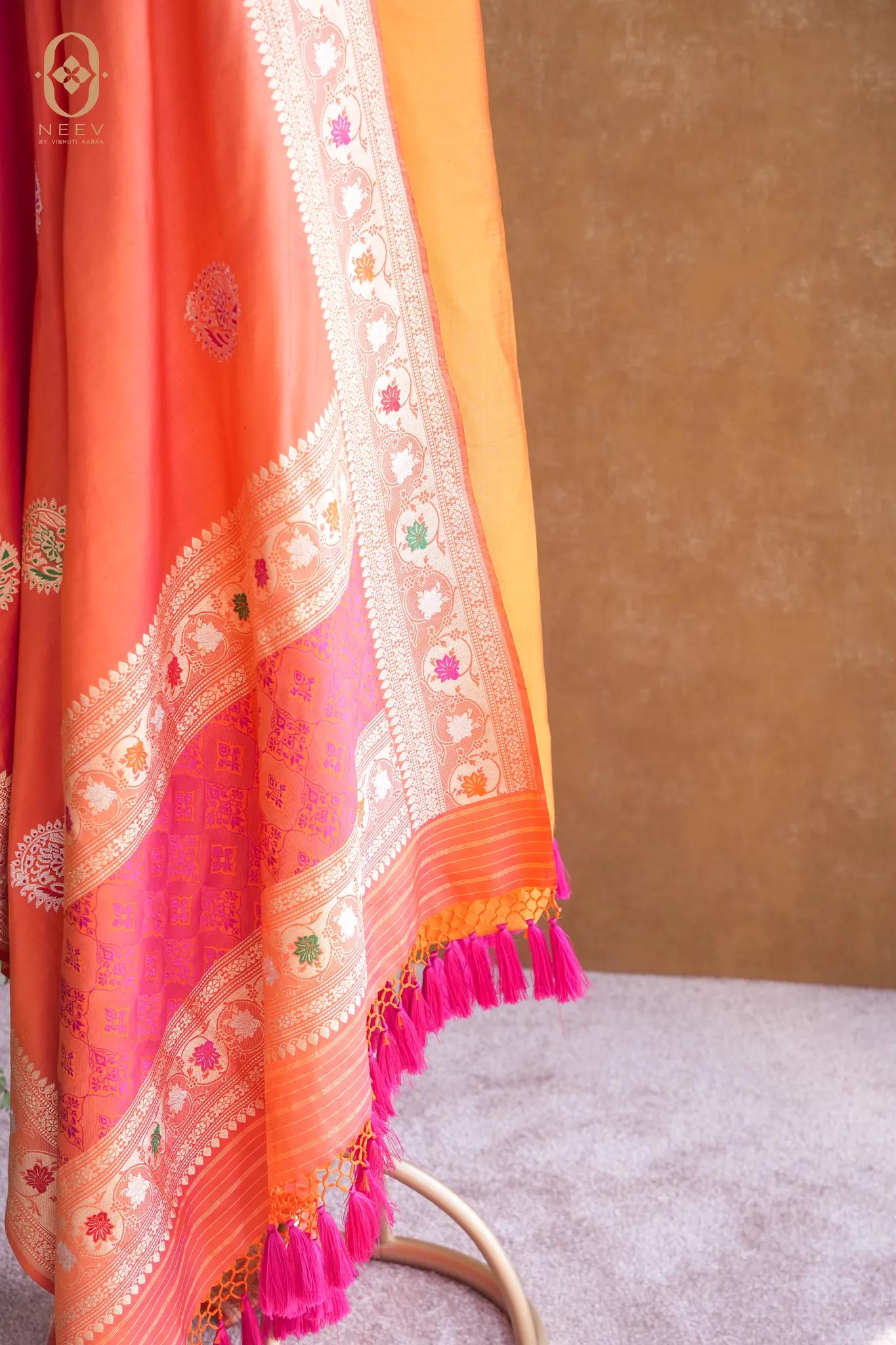 Dual Tone Katan Silk Suit Set
