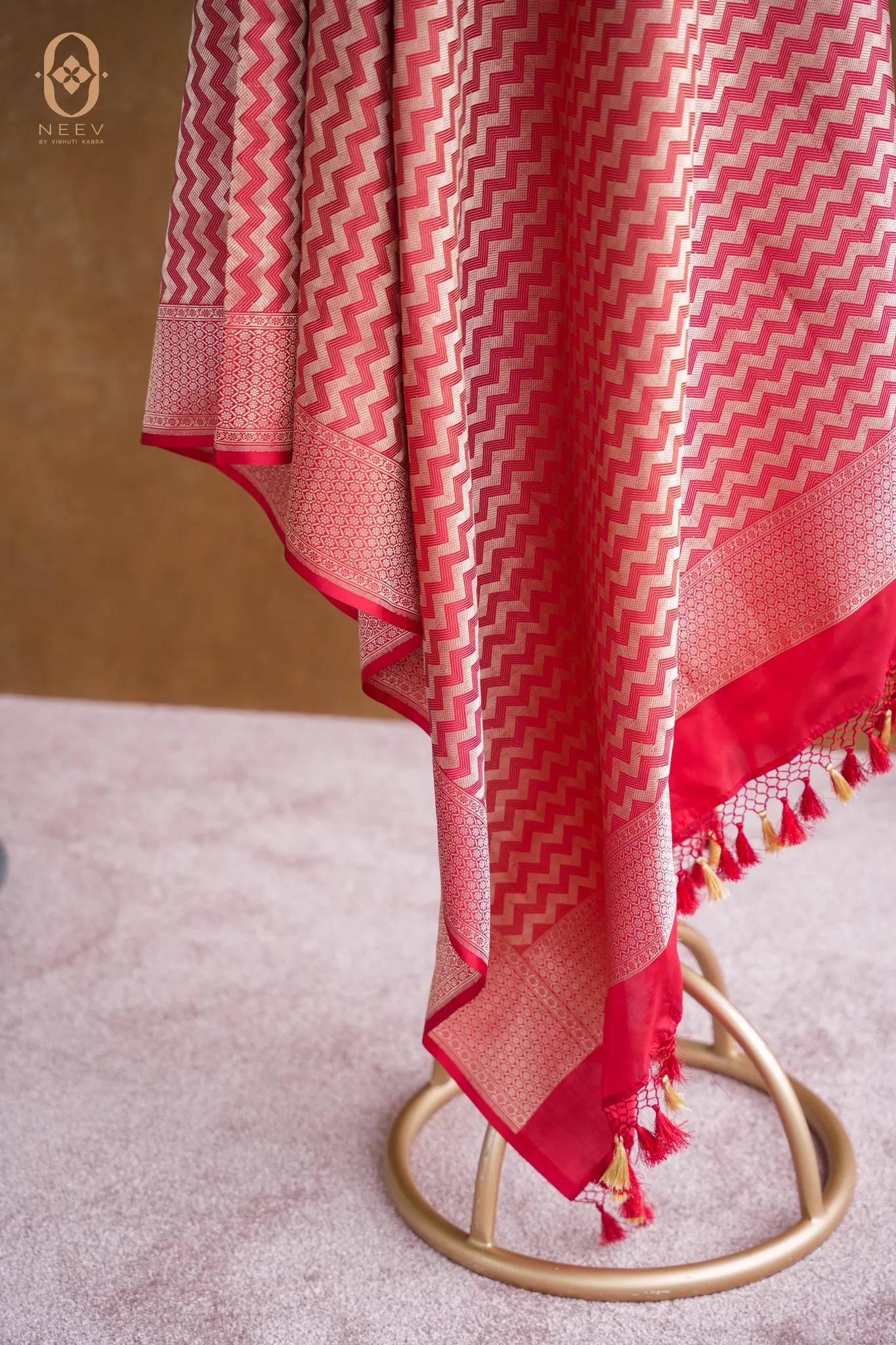 Katan Silk Zig Zag Dupatta