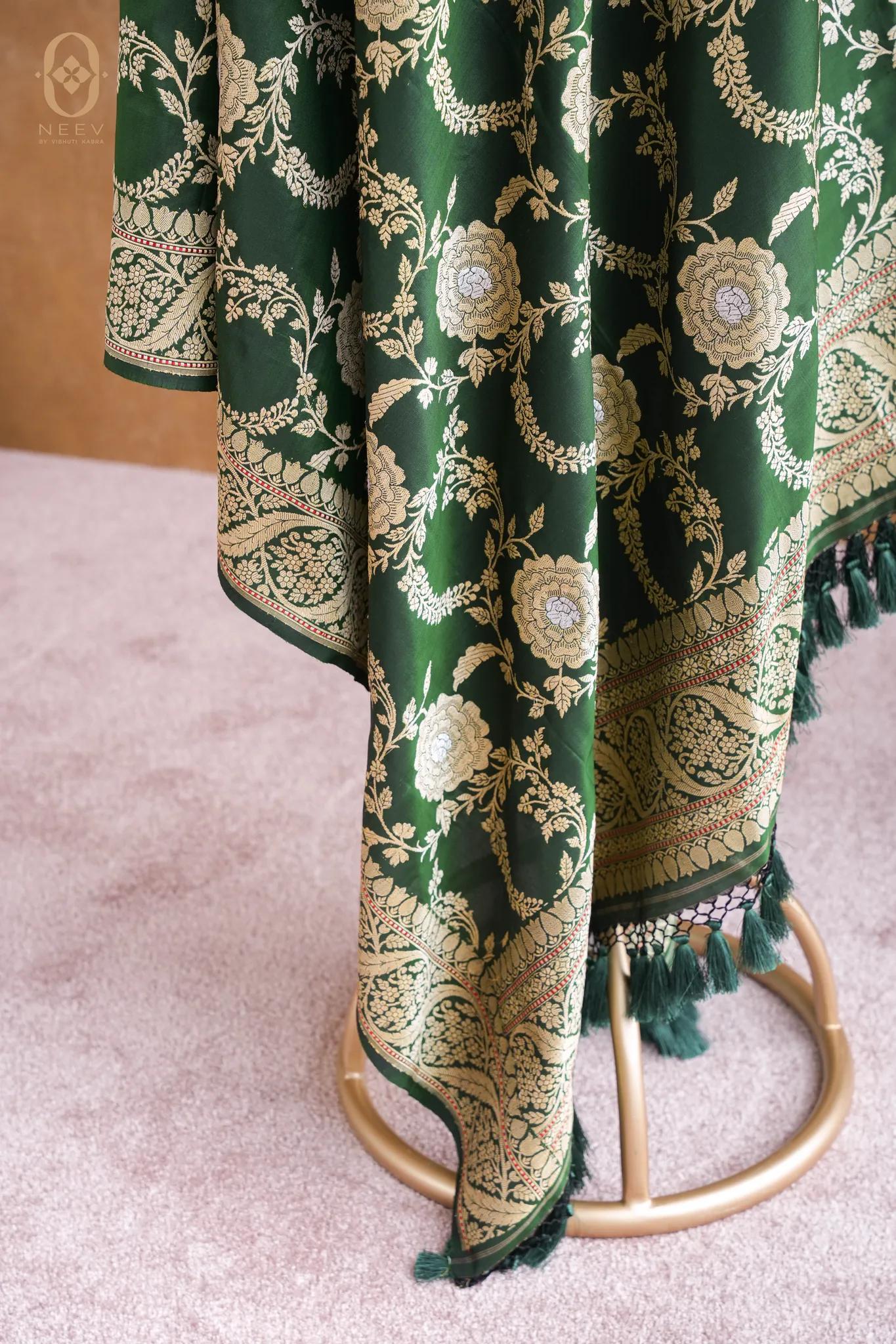 Premium Katan Silk Sona Rupa Jaal Dupatta
