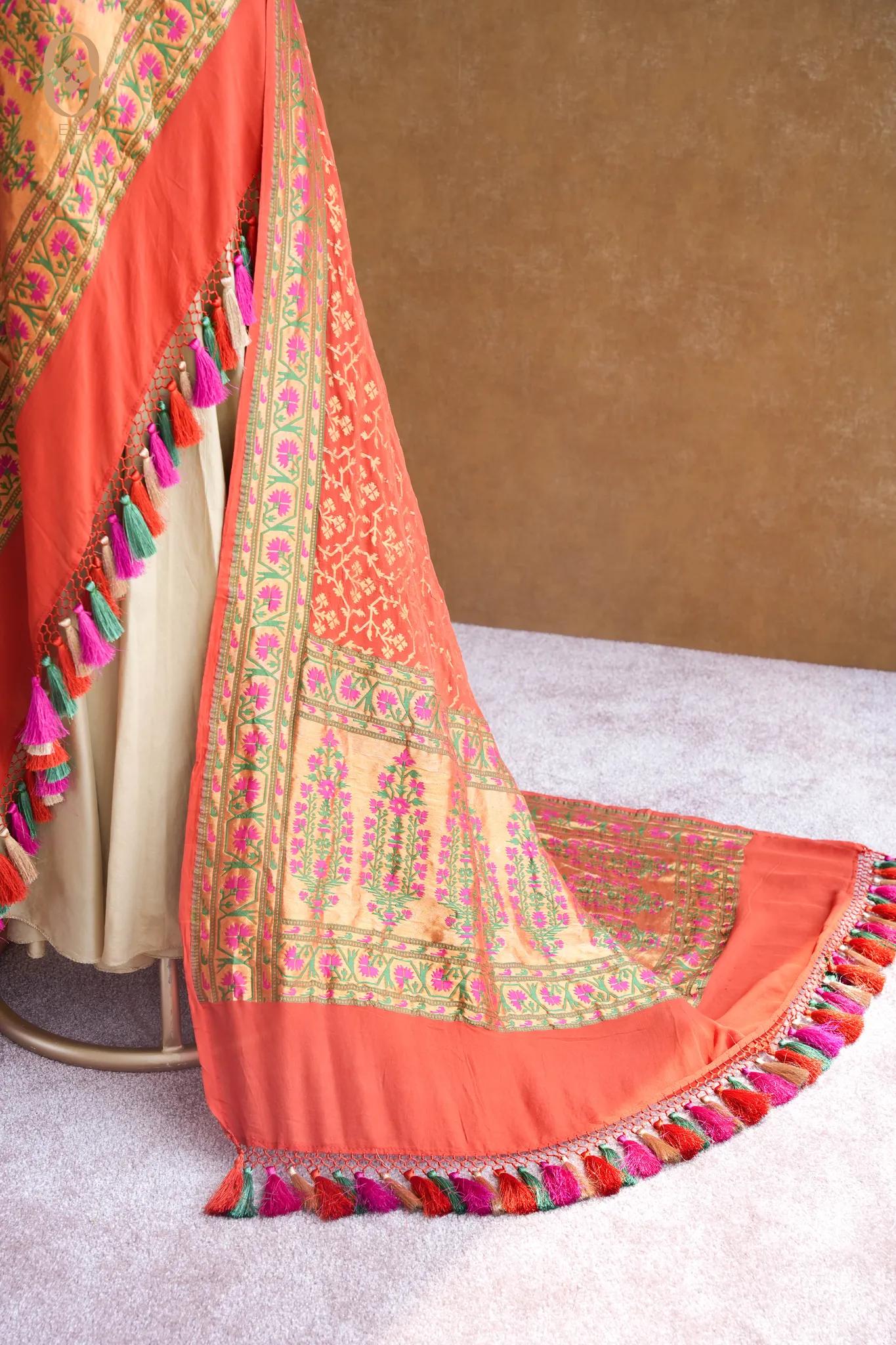 Georgette Jaal Paithani Dupatta