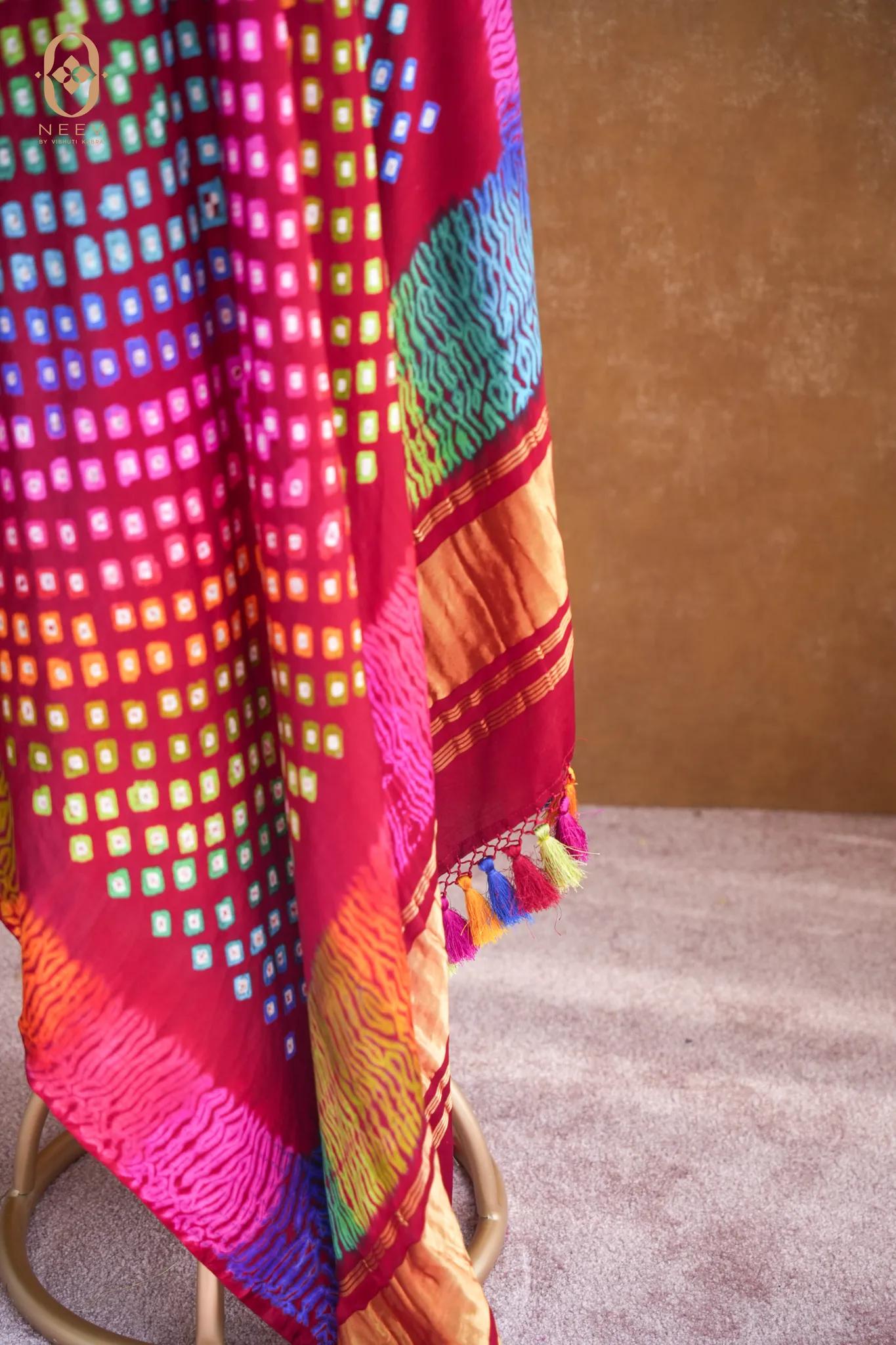 Gaji Silk Shibori Dupatta