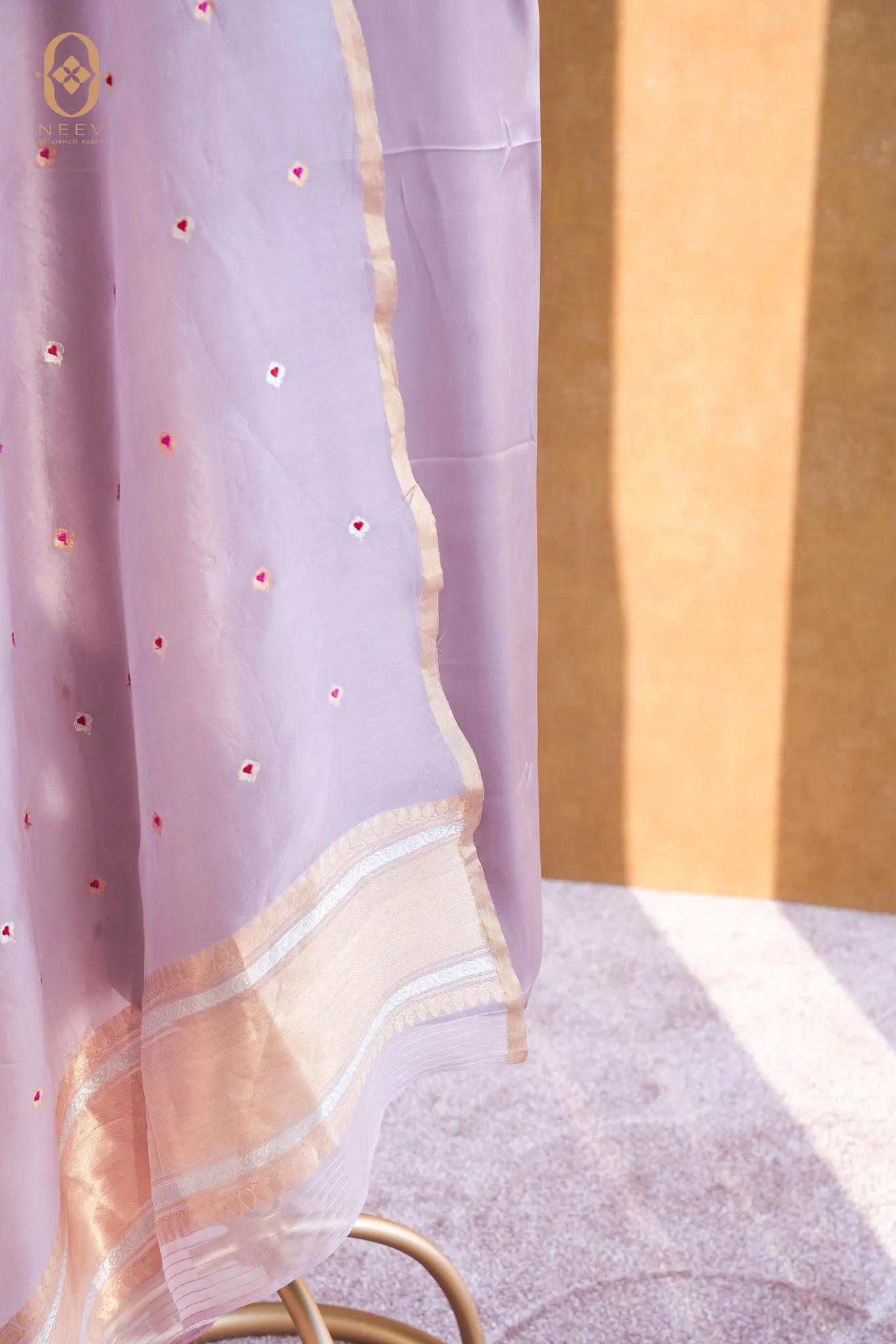 Fire Fly Mauve Pink Satin Suit Set