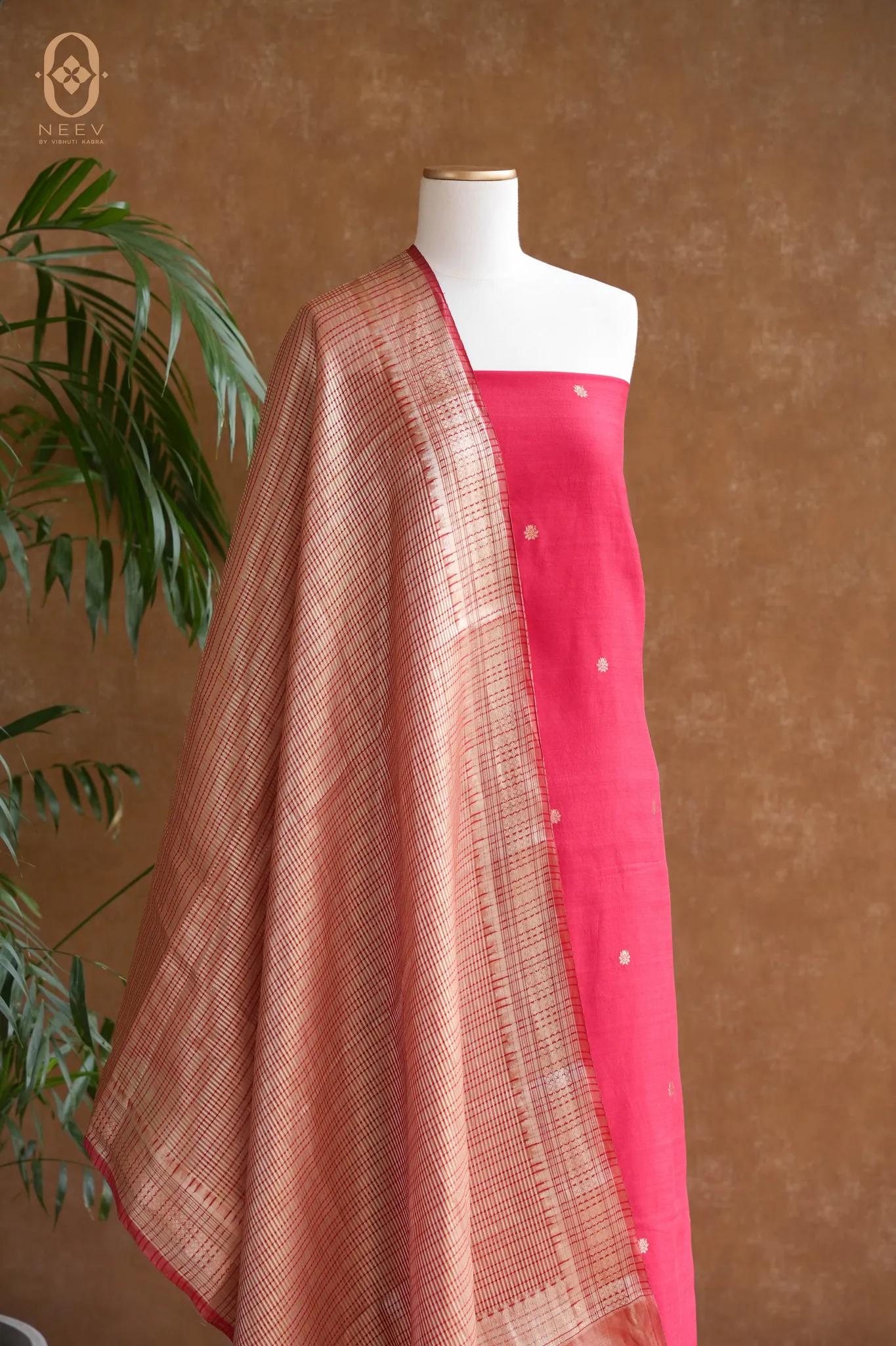 Sindoori Rang Chinia Tissue Suit Set