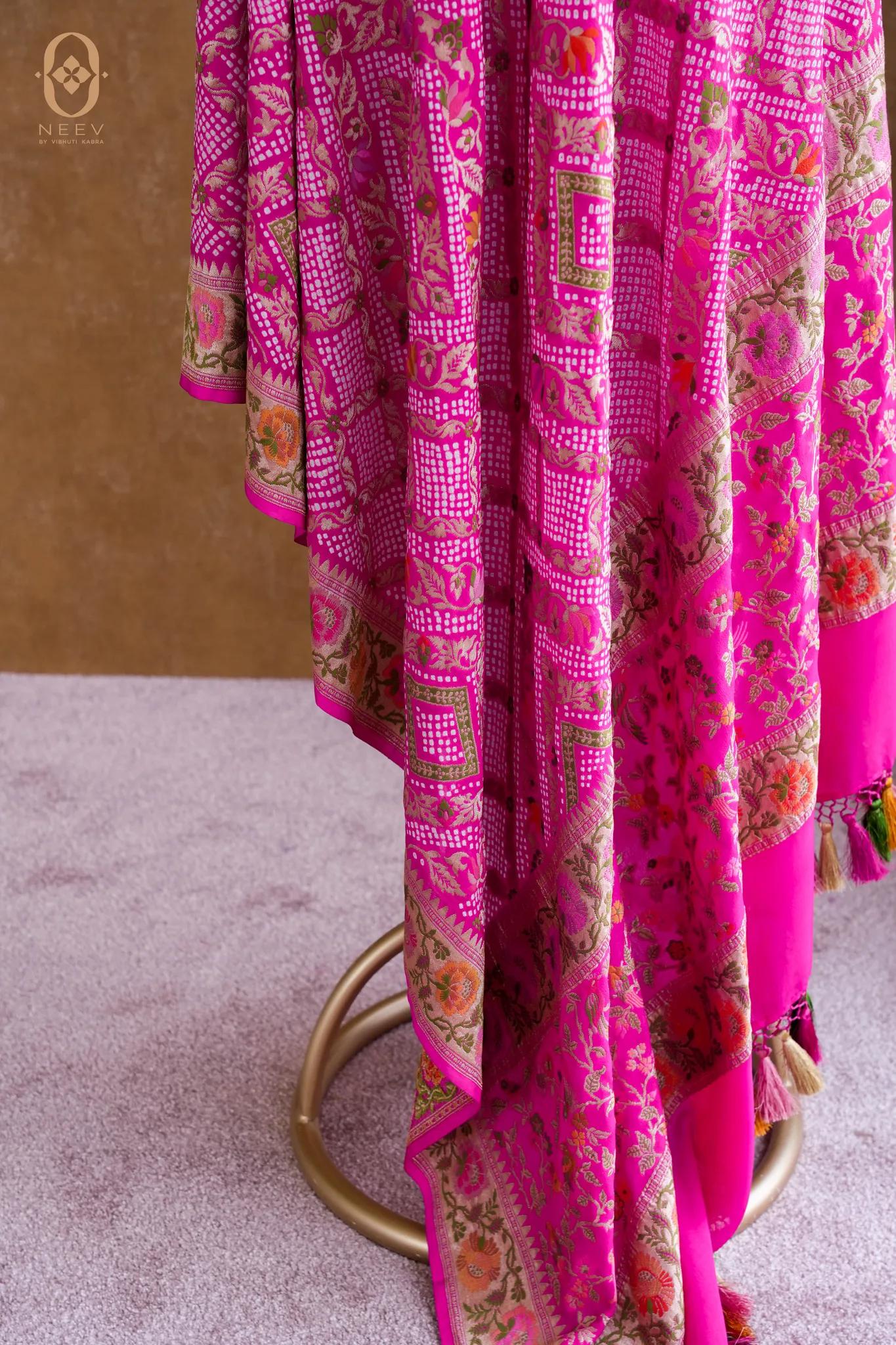 Meenakari Bandhani Dupatta