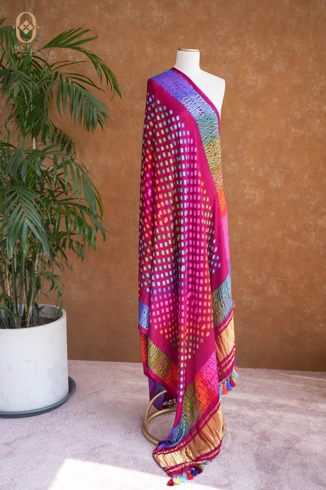 Gaji Silk Shibori Dupatta